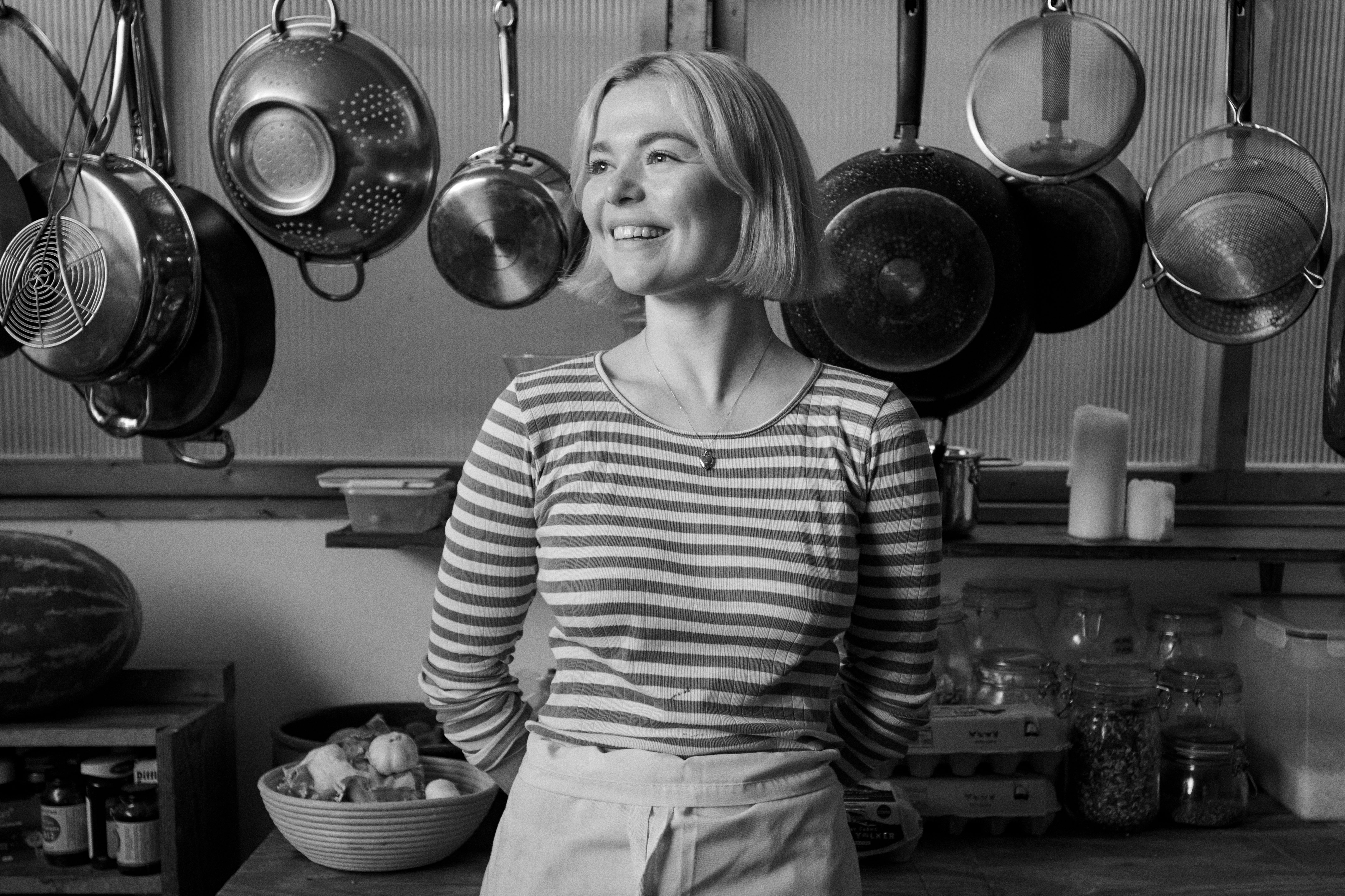 Kellett, food writer and host, in the East London warehouse she now calls home – proof that the good life doesn’t have to cost the earth