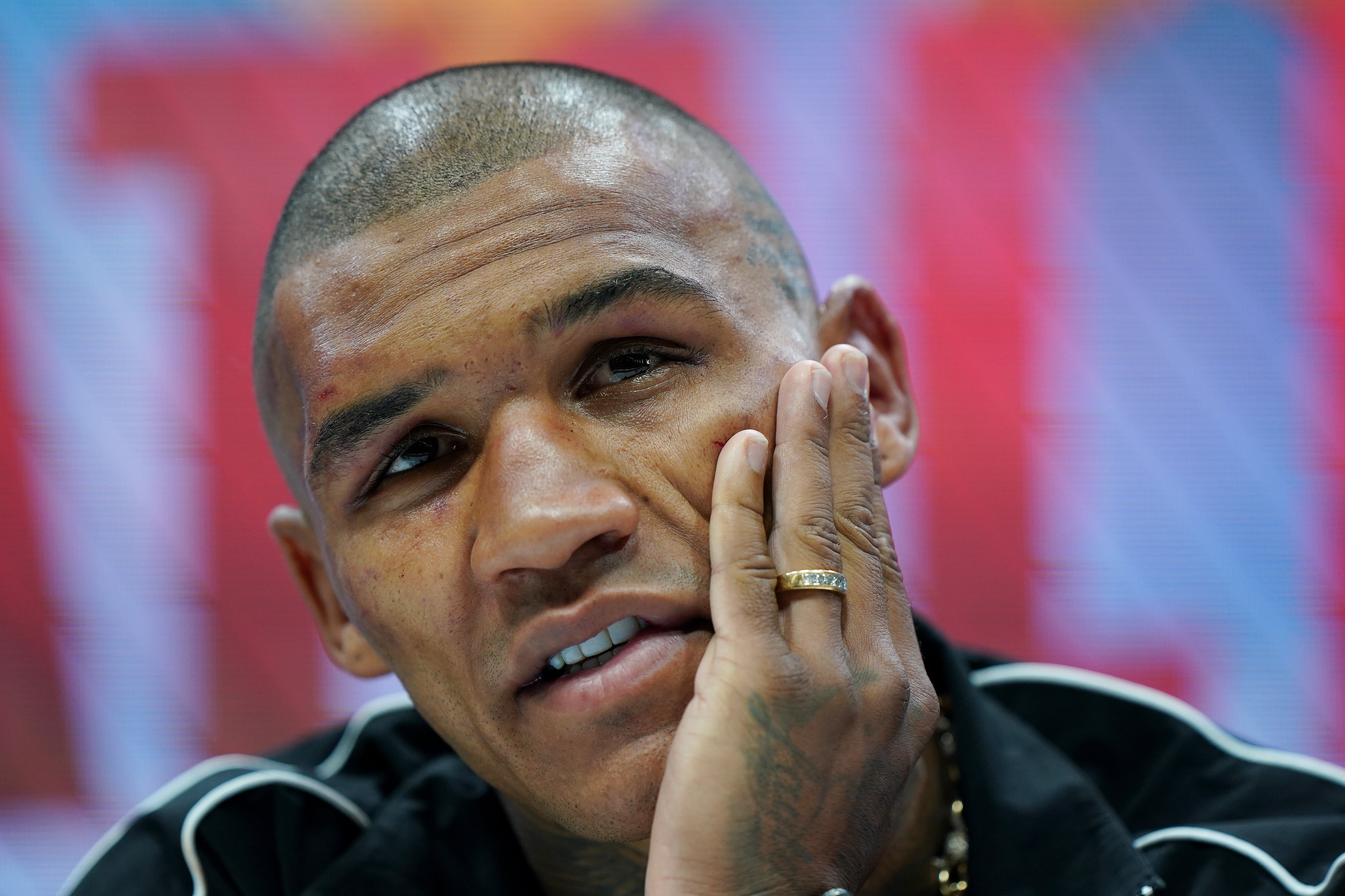 A beaten Conor Benn on Saturday