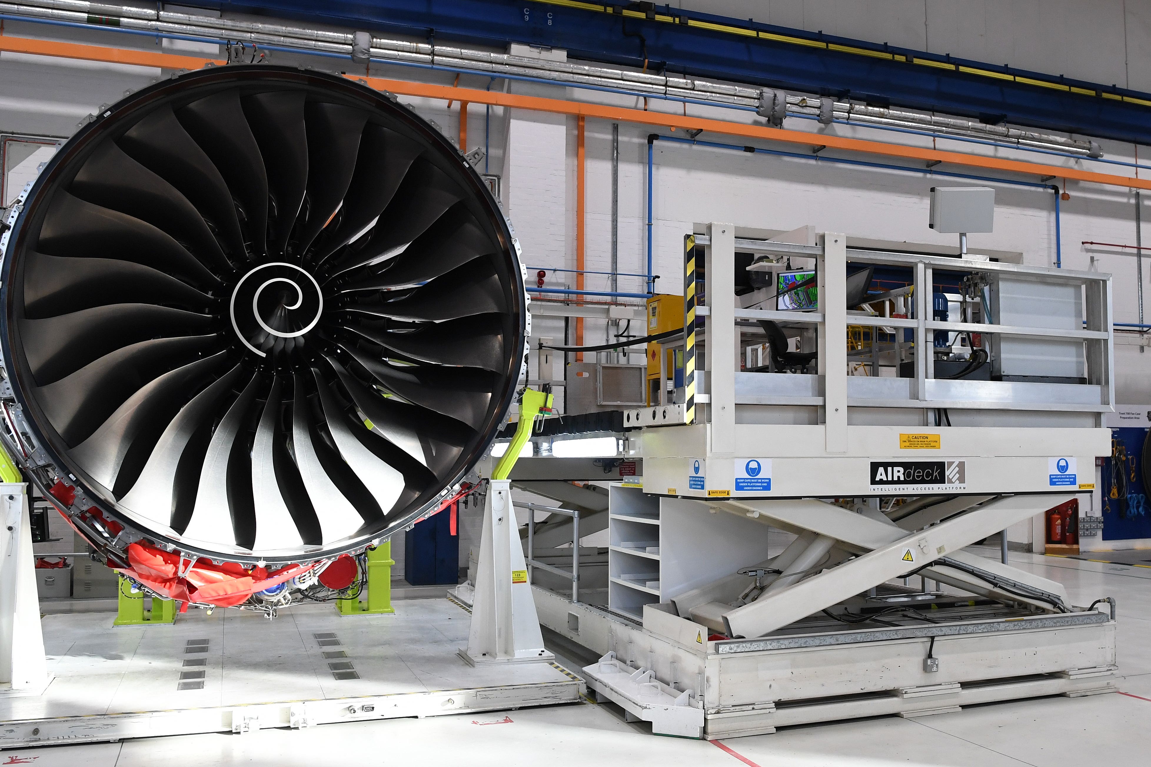Engineering firm Rolls-Royce has held targets despite uncertainty over tariffs (Paul Ellis/PA)