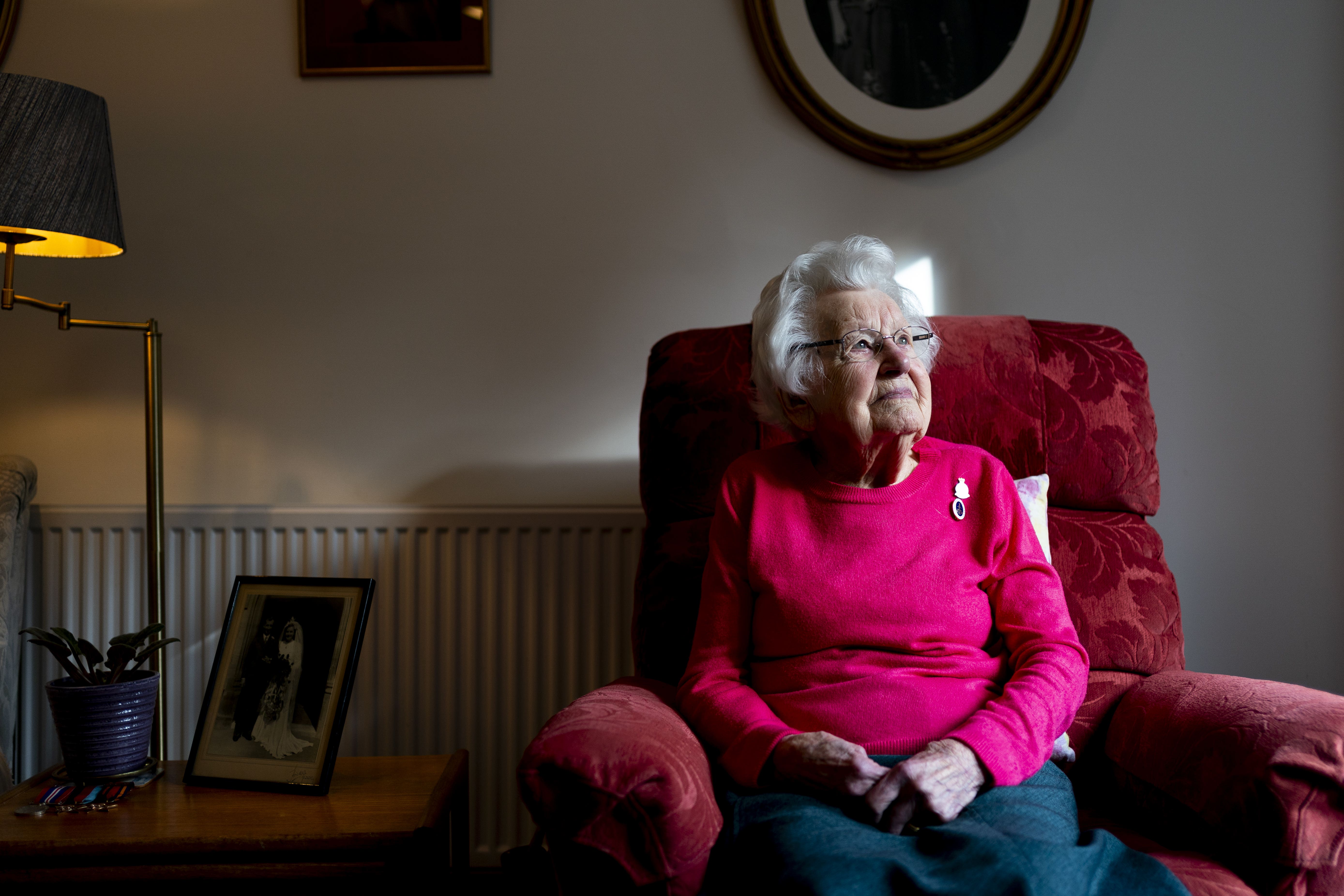 Former Wren Ruth Barnwell, 100, recalled the ‘jolly’ moment she learned of the German surrender (Jordan Pettitt/PA)