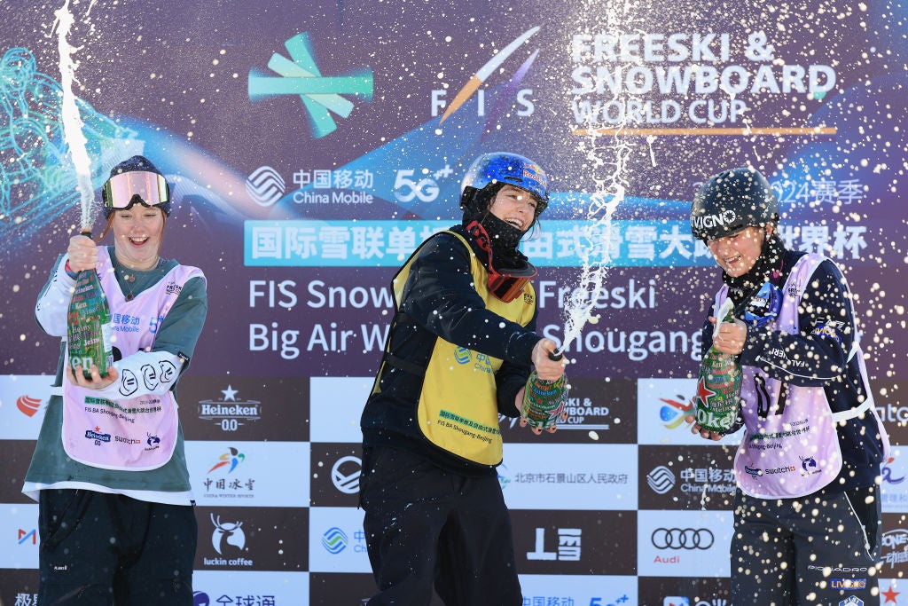 Muir (left) picked up two World Cup podiums shortly before her ACL injury