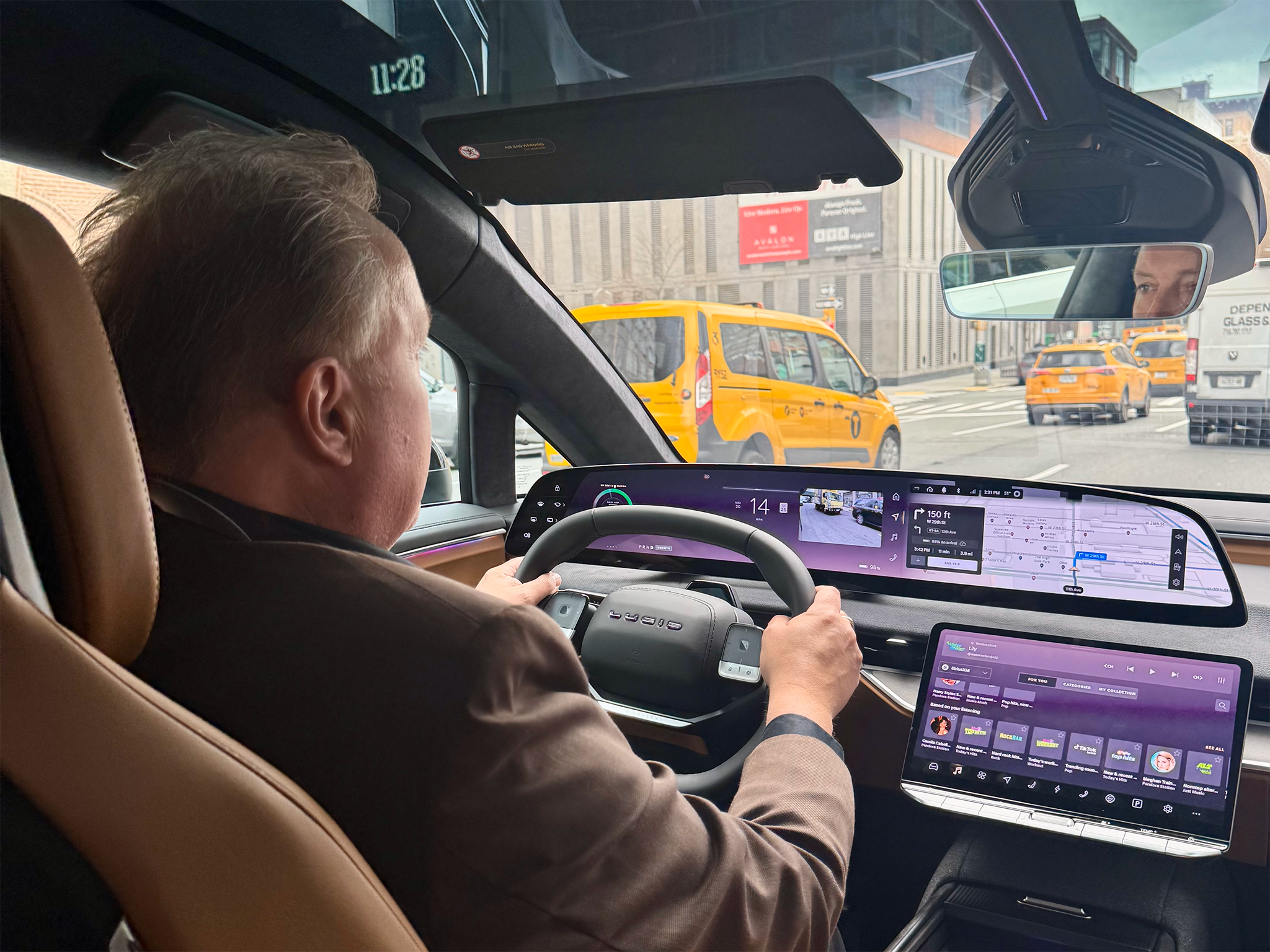 The 6K OLED driver display is a standout interior feature