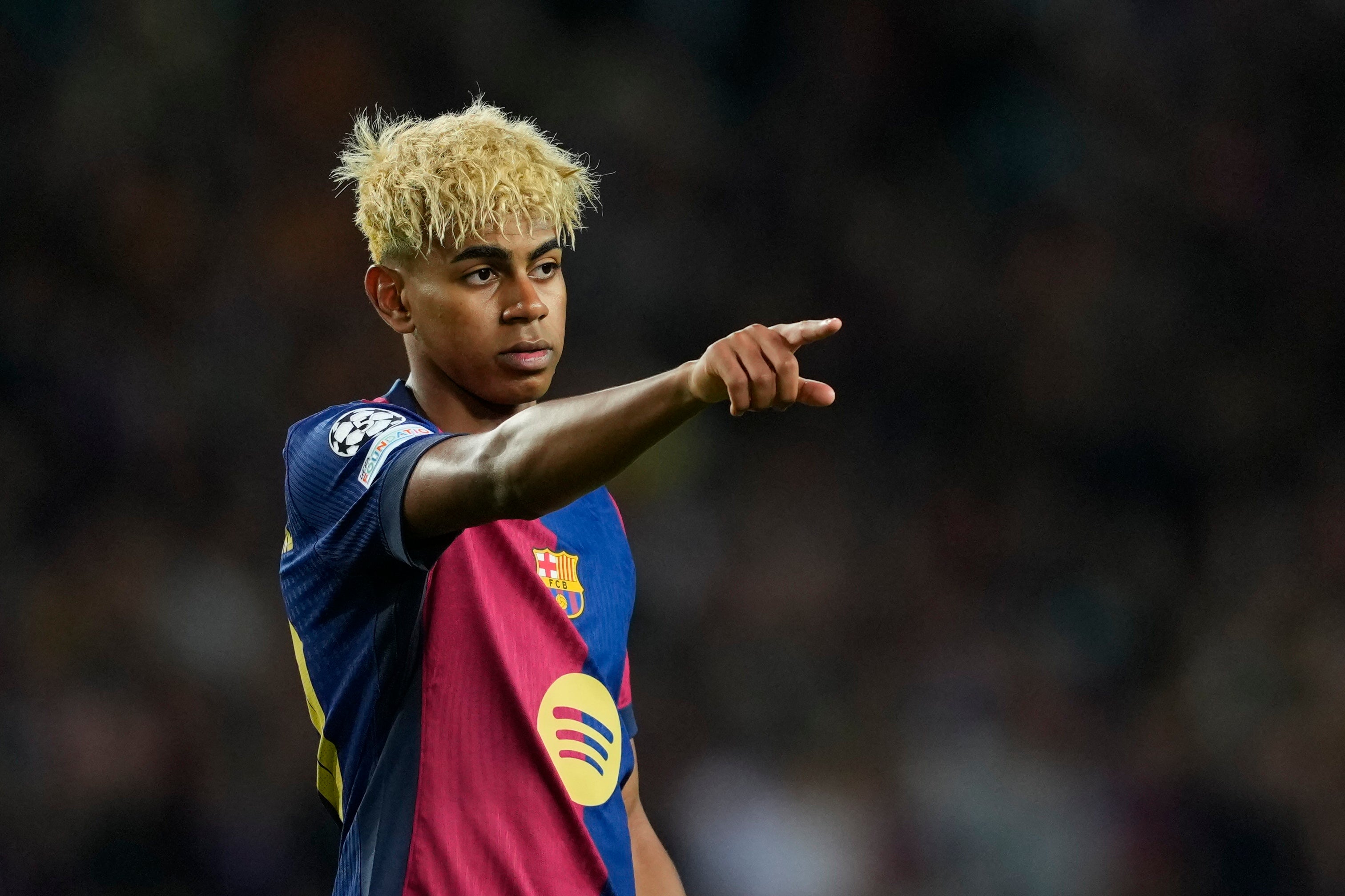 Barcelona Lamine Yamal v Lize mistrů proti Inter