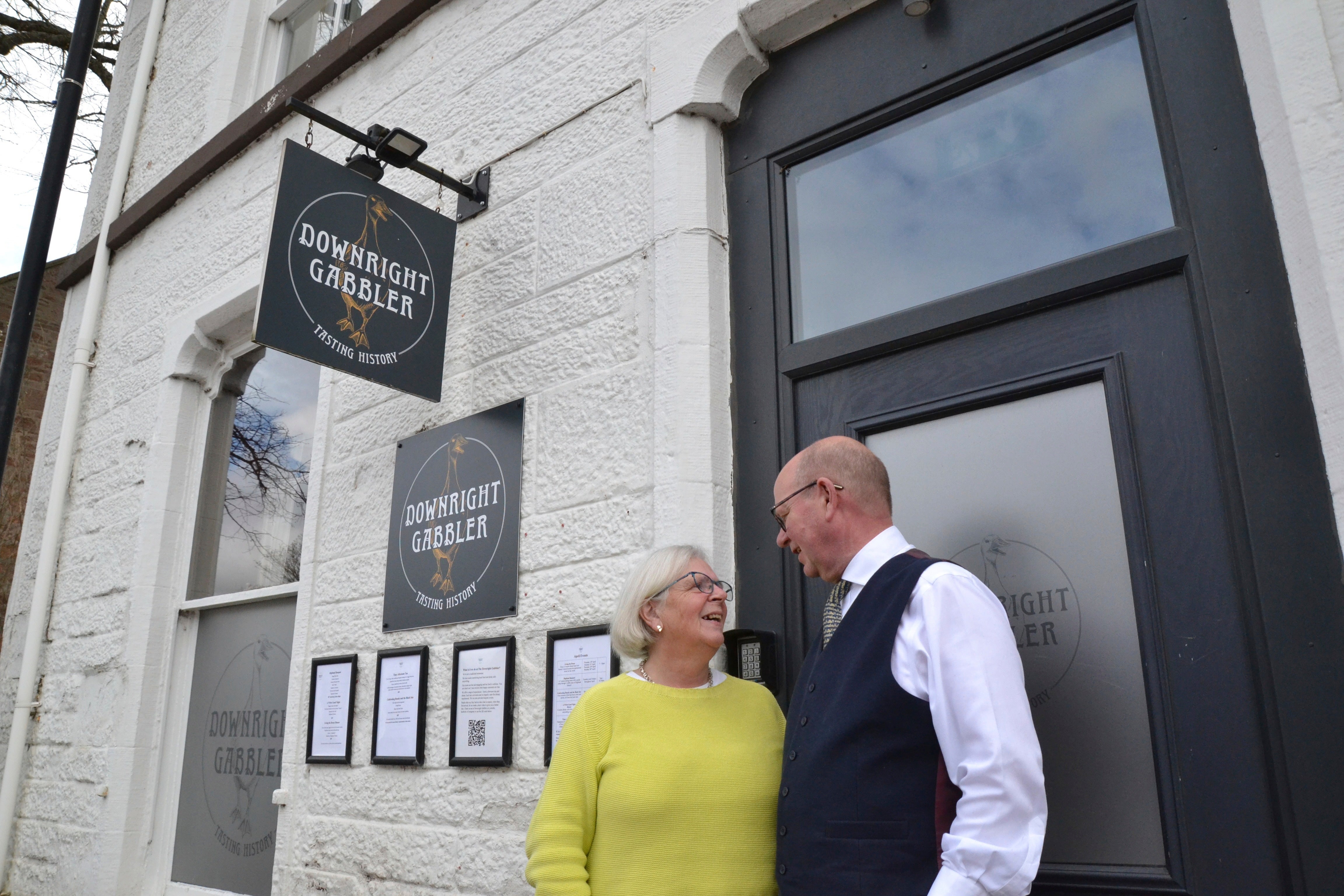 Garry Coutts and his wife, Jane Cumming appear outside of their at their guest house and restaurant, Downright Gabbler, in Beauly