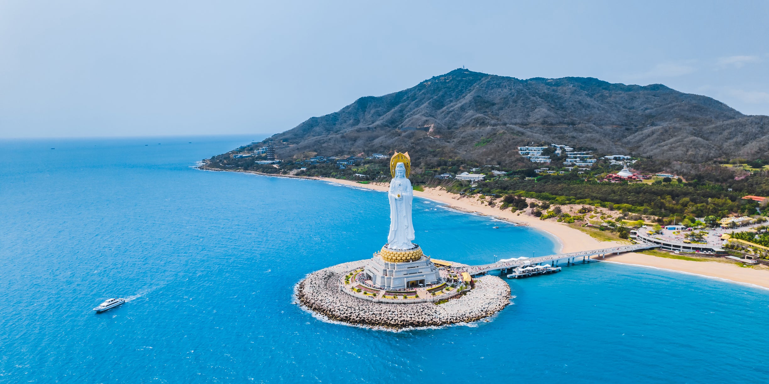 The 108m-tall Guanyin of Nanshan is situated just off the coast of Sanya