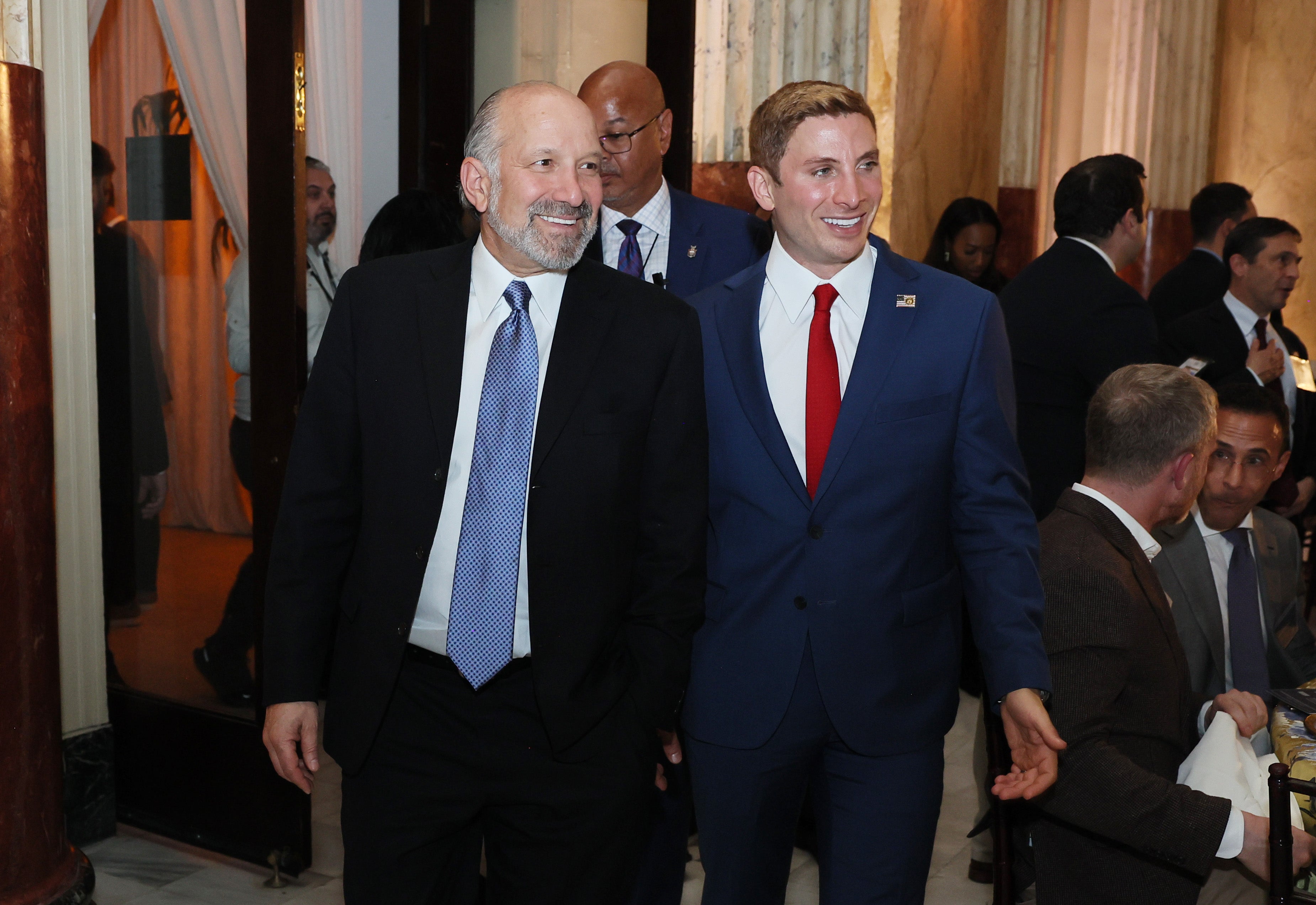 Jacob Helberg (right) said the president’s comments were intended as a warning to Europe about its perceived economic decline