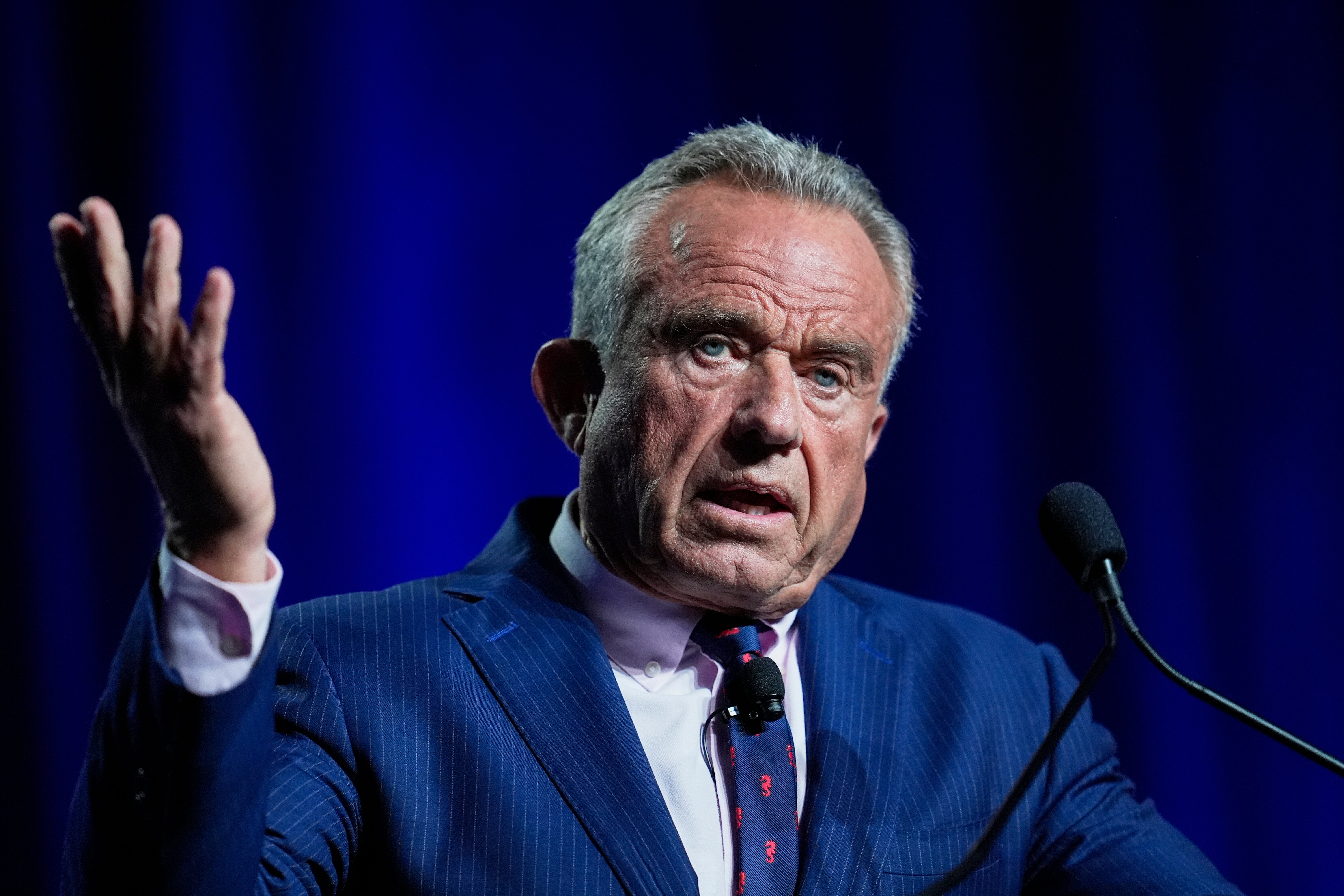Health and Human Services Secretary Robert F. Kennedy Jr. speaks at the Rx and Illicit drug Summit, April 24, 2025, in Nashville, Tenn. (AP Photo/George Walker IV, File)