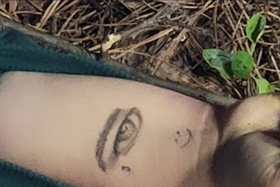 Investigators released several photos that showed Villegas' distinctive tattoos: an eye on her right wrist, a treble clef and musical note on her left wrist, and a bird with a flower on her left thigh
