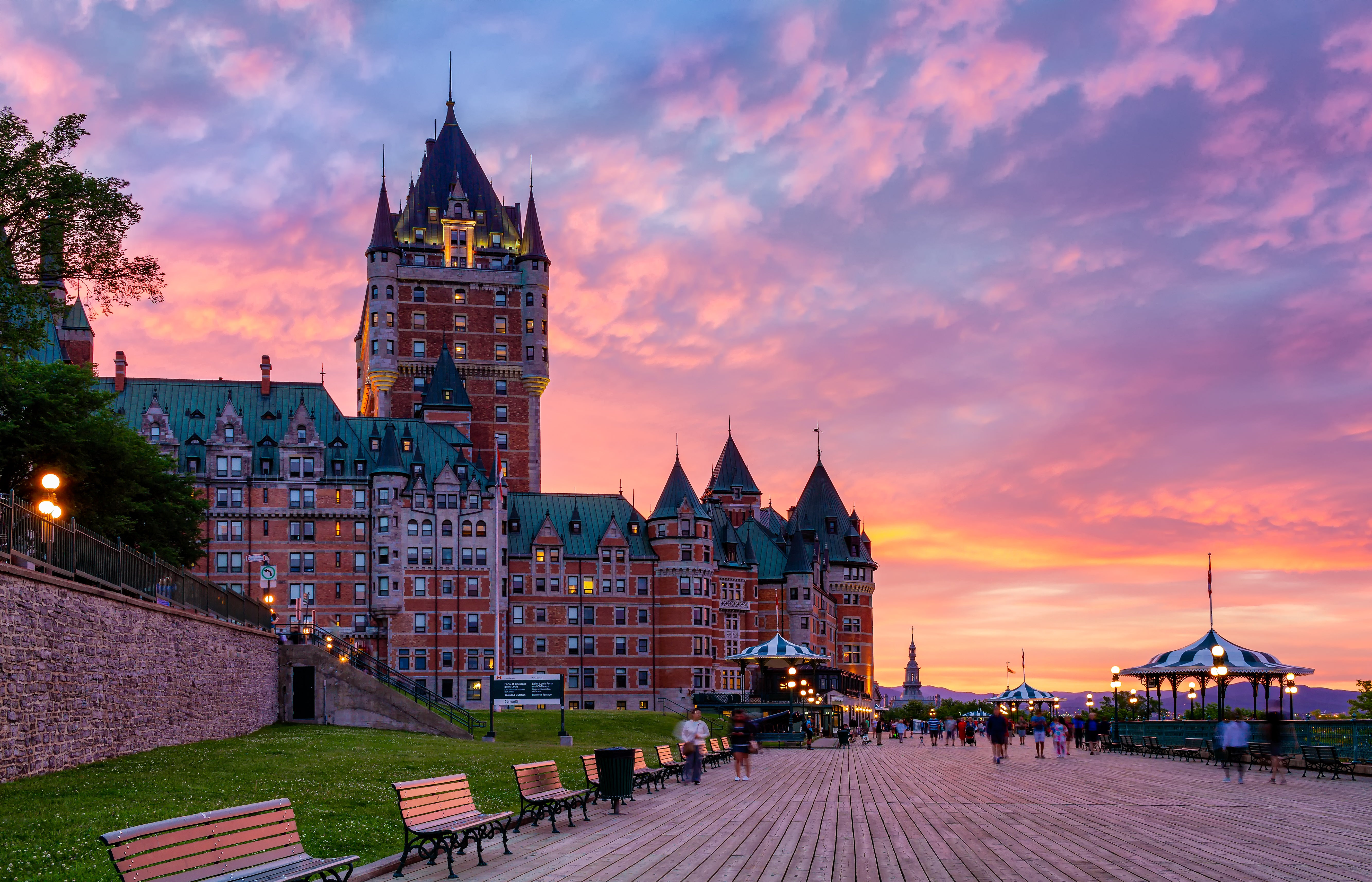 It will be easier to travel between Scotland and Quebec City (pictured) thanks to Air Canada