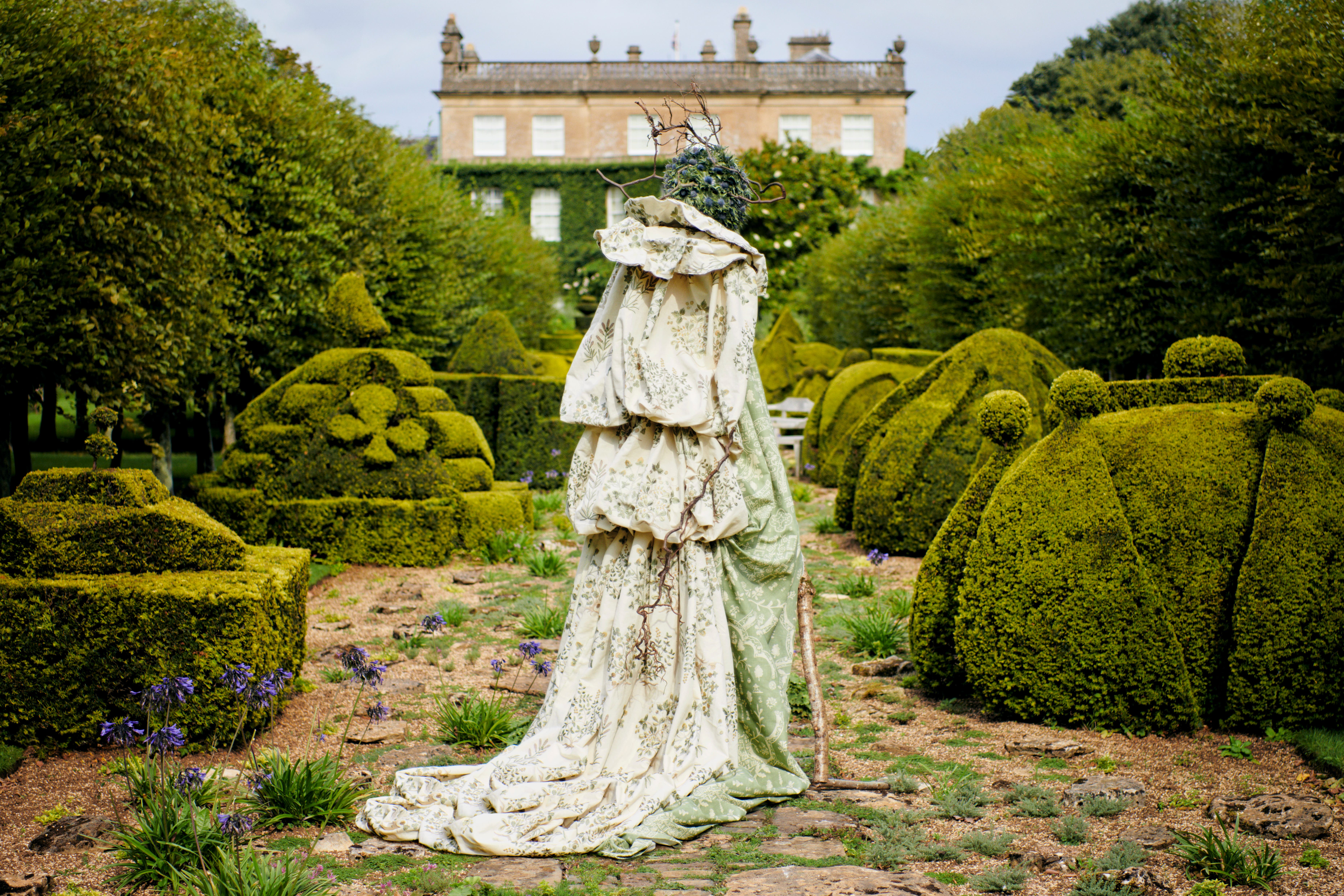 Fabrics from the new Highgrove by Sanderson collection pictured in the Thyme Walk at Highgrove (Highgrove by Sanderson/Sanderson Group/PA)