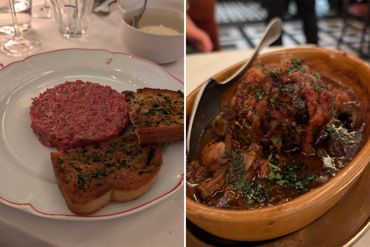 Garlic-slicked toast, textbook tartare and faggots that eat like a hug – this is French comfort with a wink