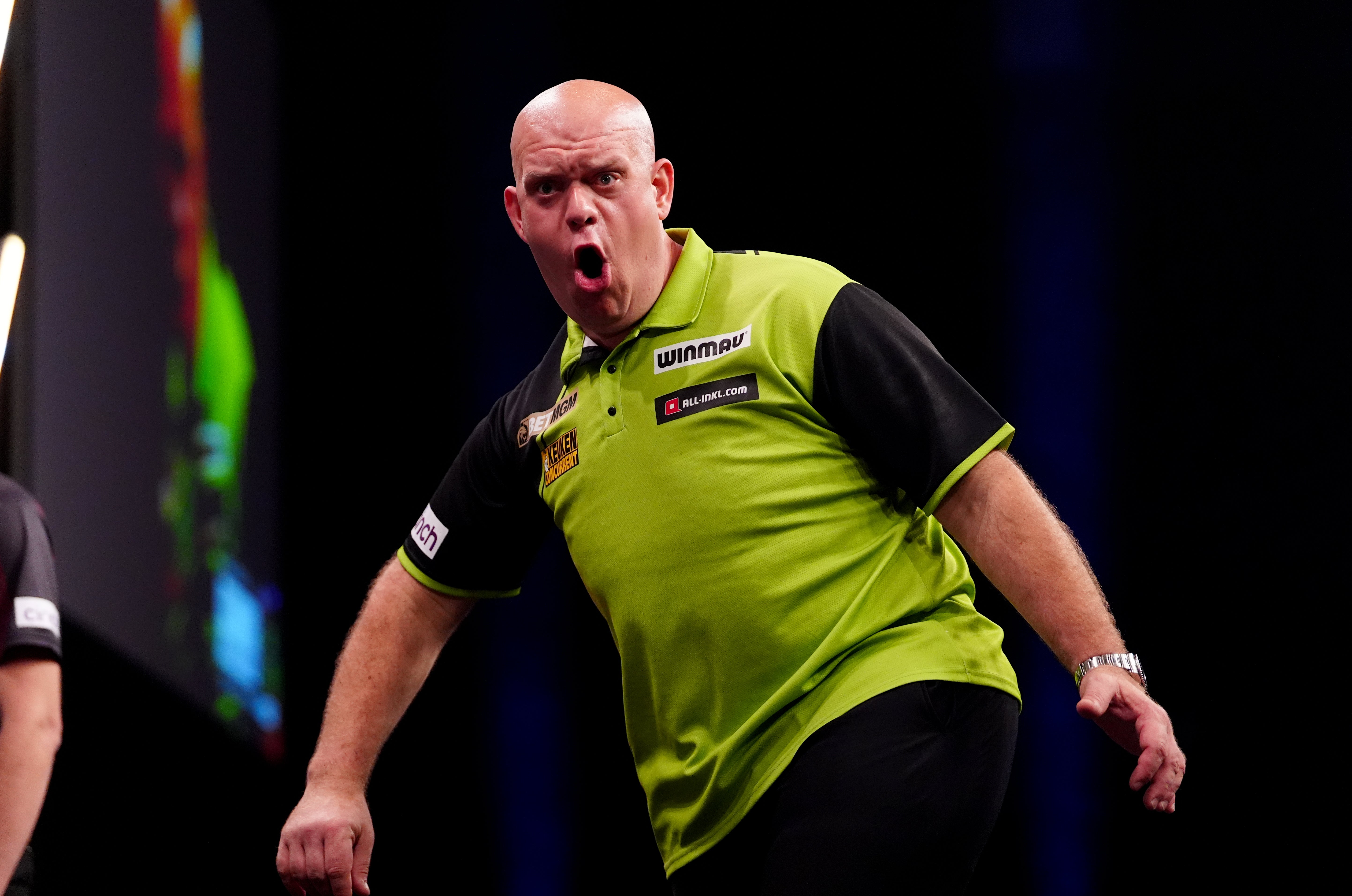Michael van Gerwen had made a strong start to the final in Birmingham (David Davies/PA)