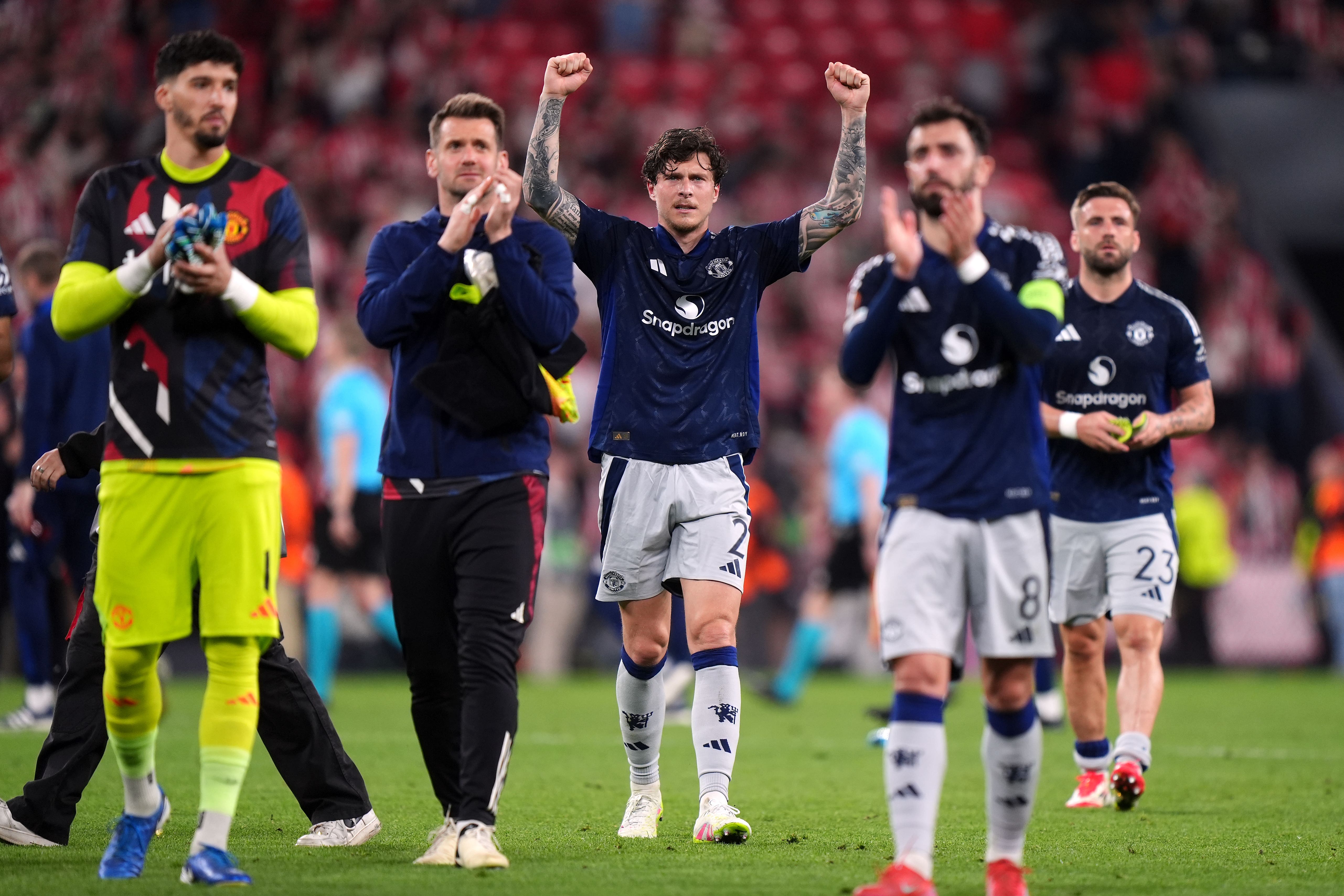 Manchester United celebrated a memorable European night in Bilbao