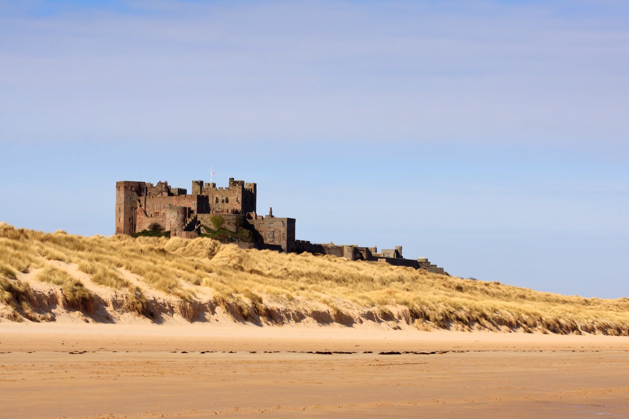 Bamburgh in Northumberland is one of the UK's most picturesque beaches, complete with its castle overlooking the sand