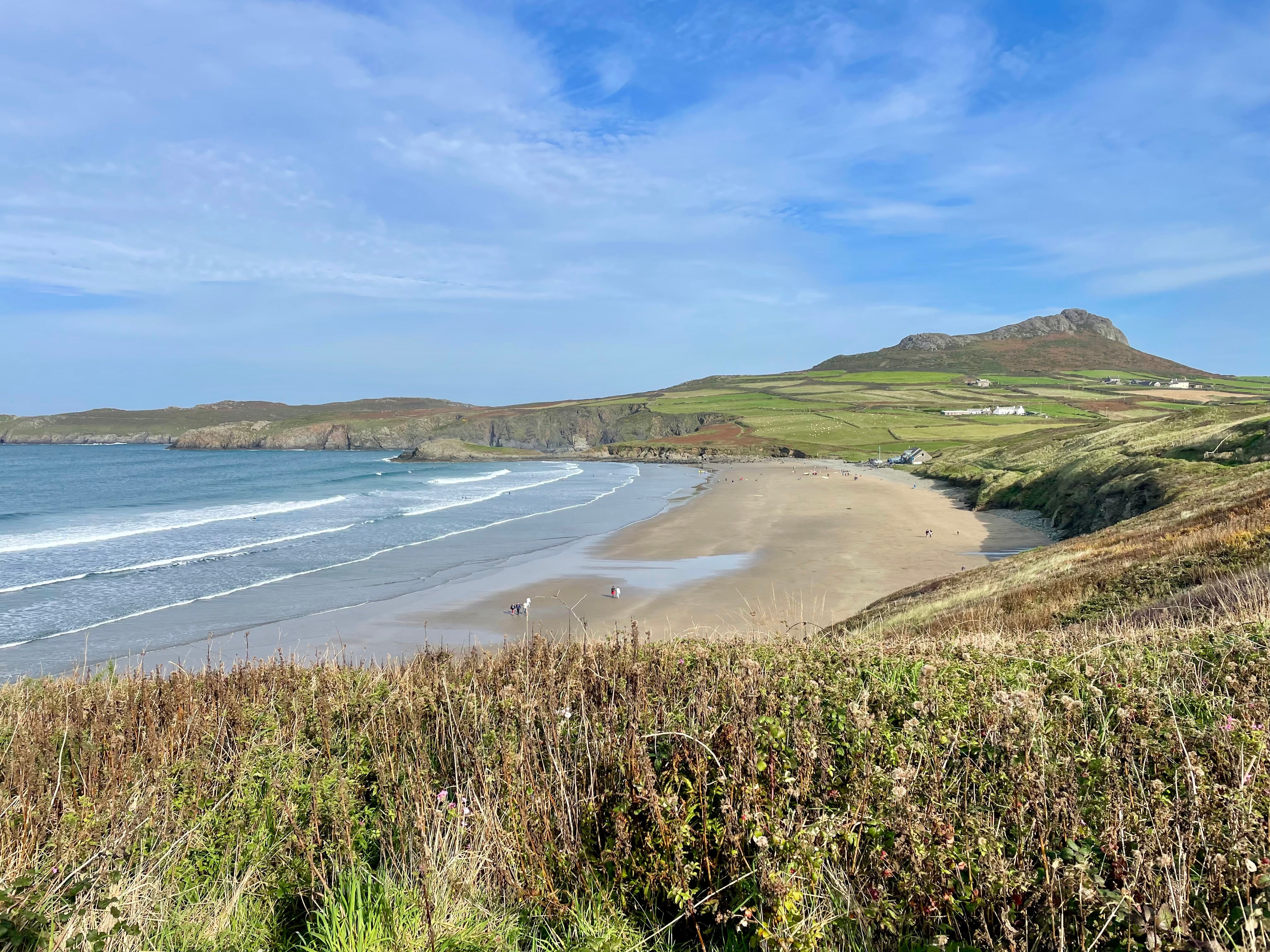 Whitesands Bay in Pembrokeshire is a picturesque crescent bay