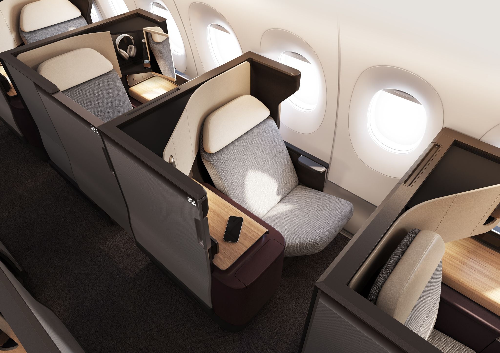 Business Class for the longest flight in the world has a 25-inch seat-one customs than the A380 Business-Class lying place