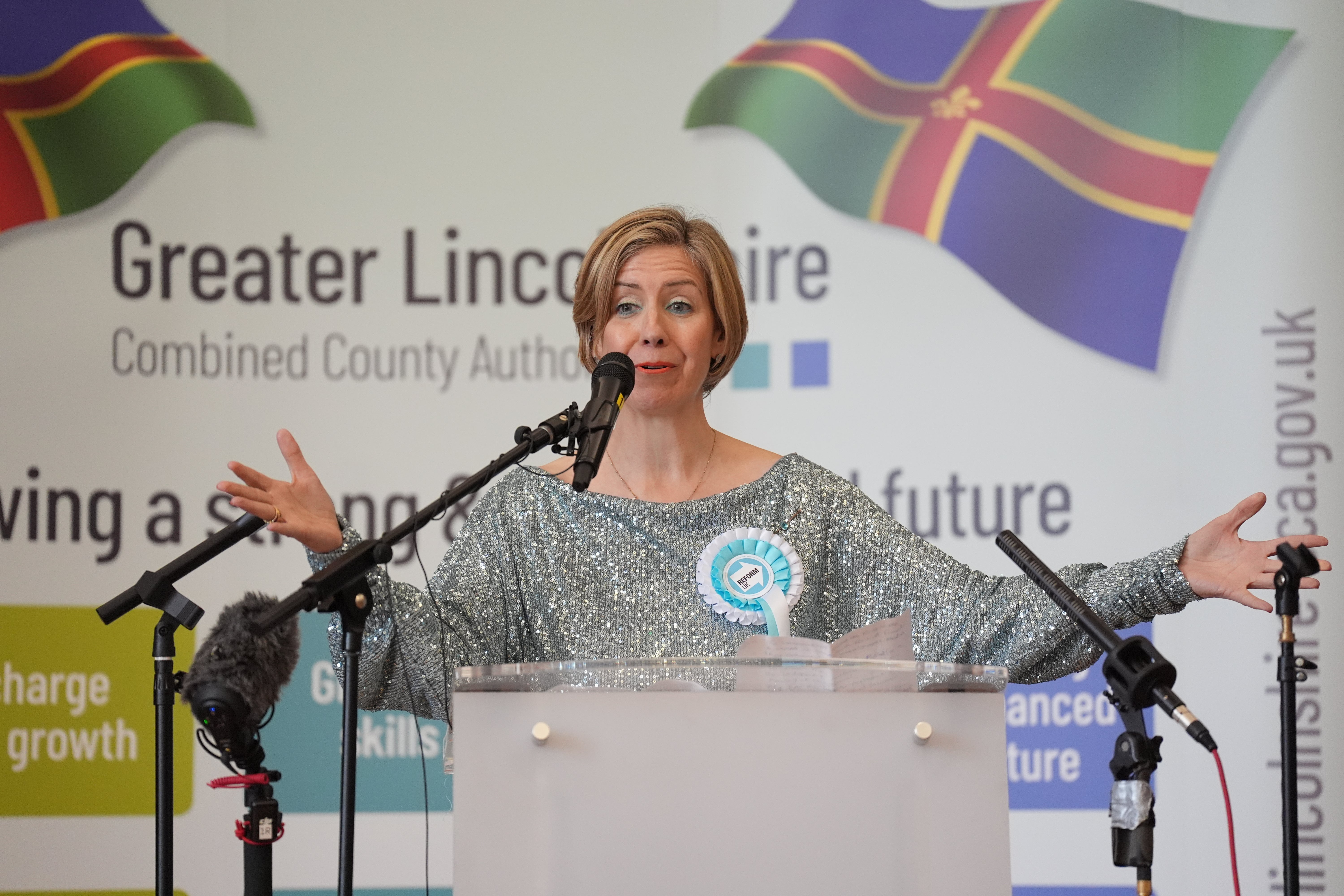Former Tory minister Andrea Jenkyns won the Greater Lincolnshire mayoralty for Reform UK