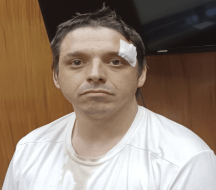 Lucas Stowe, 37, allegedly waited for his father to leave the restaurant before hitting him with a white Ford truck.