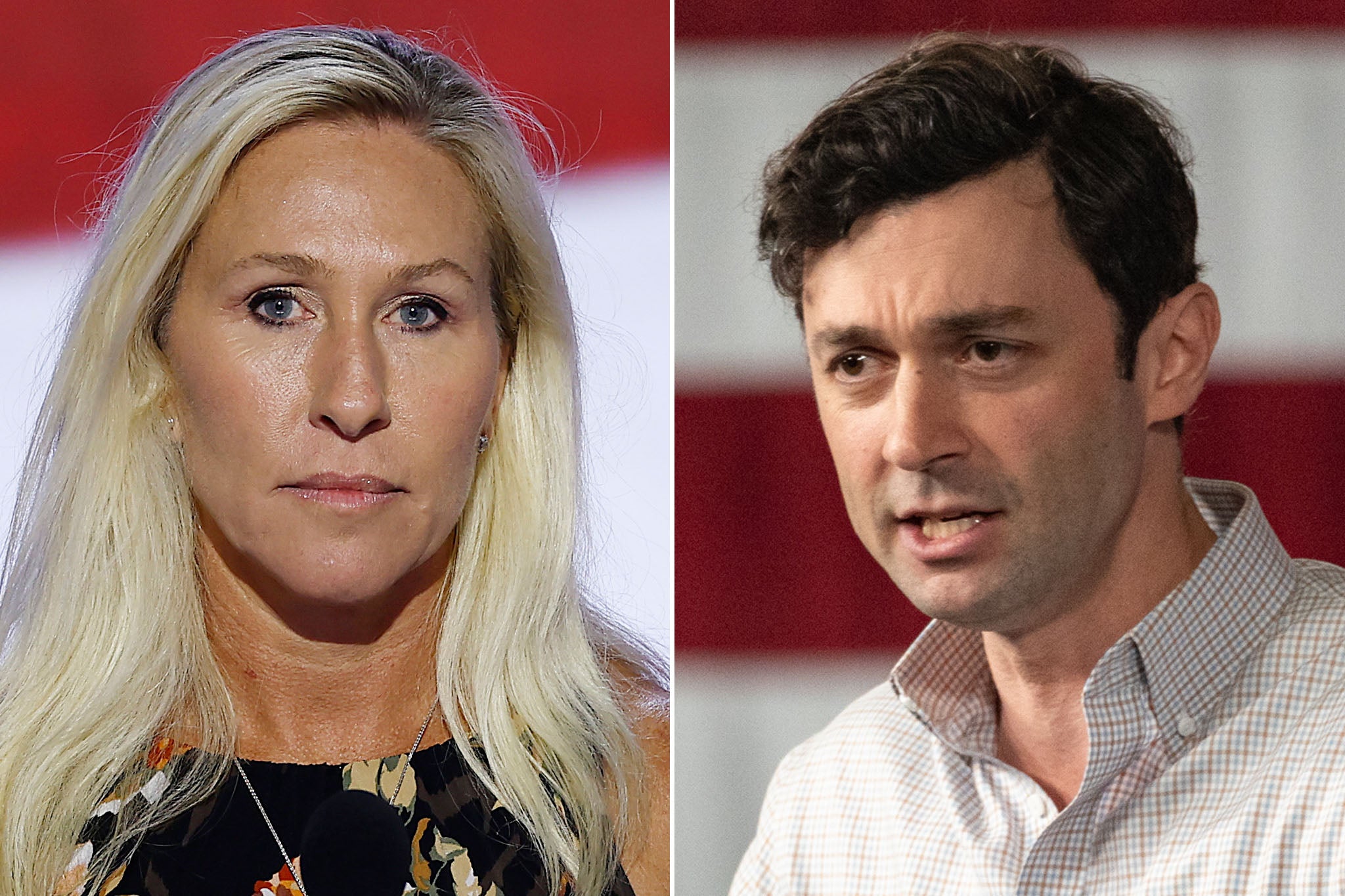 Greene and Georgia Democratic Senator Jon Ossoff, her opponent in the hypothetical poll