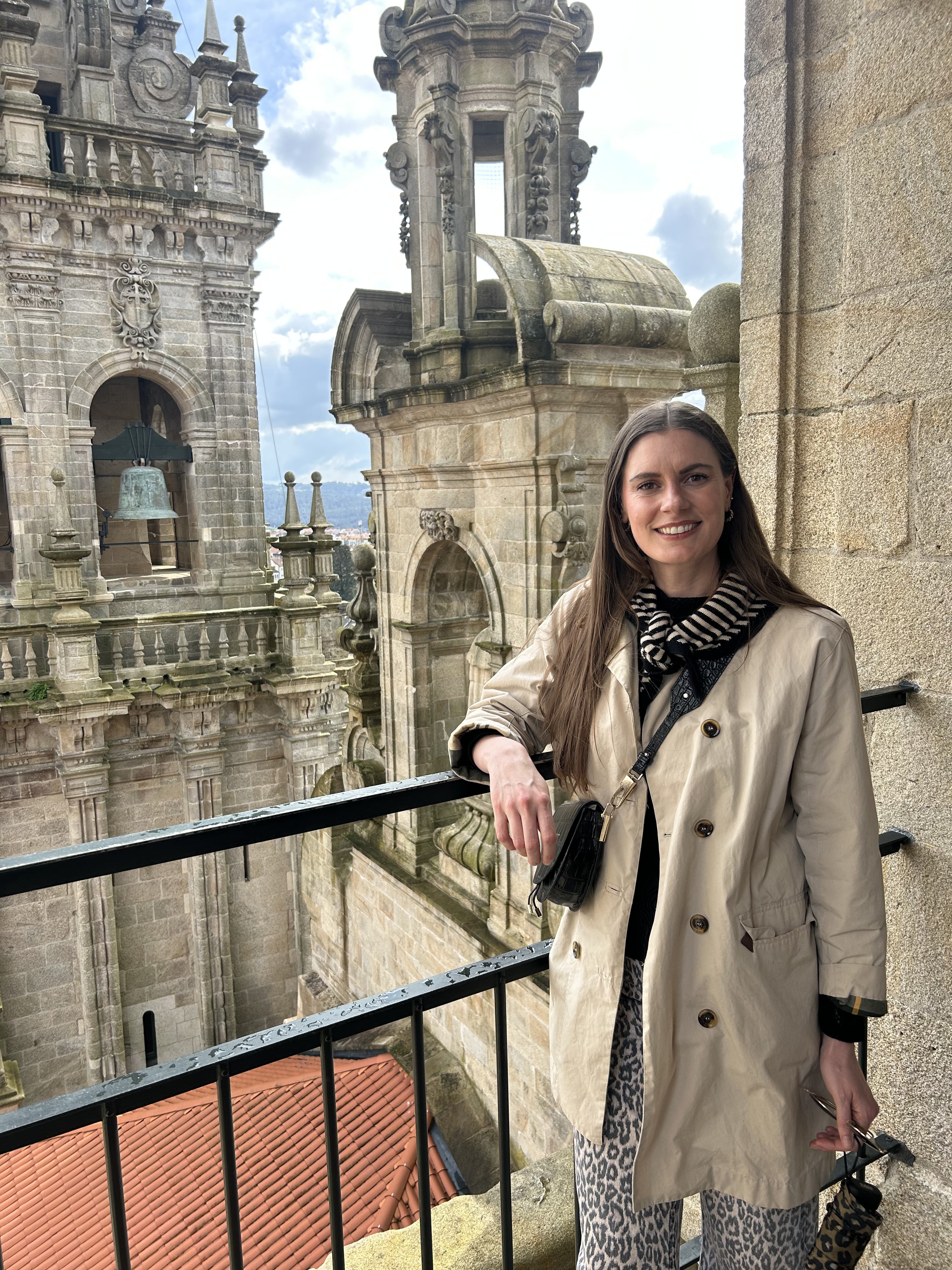 Emma at Catedral de Santiago de Compostela