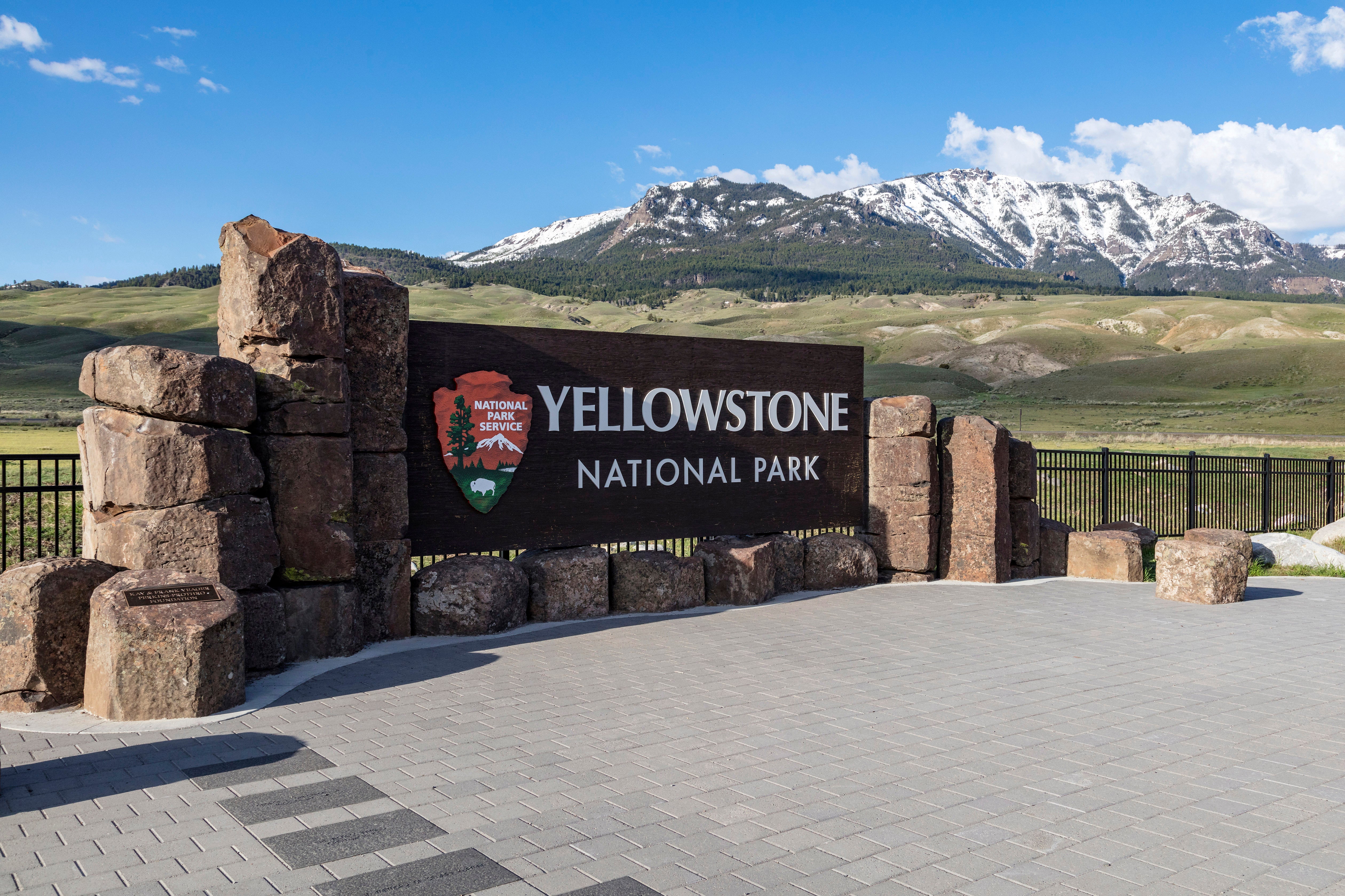 The north entrance of Yellowstone National Park