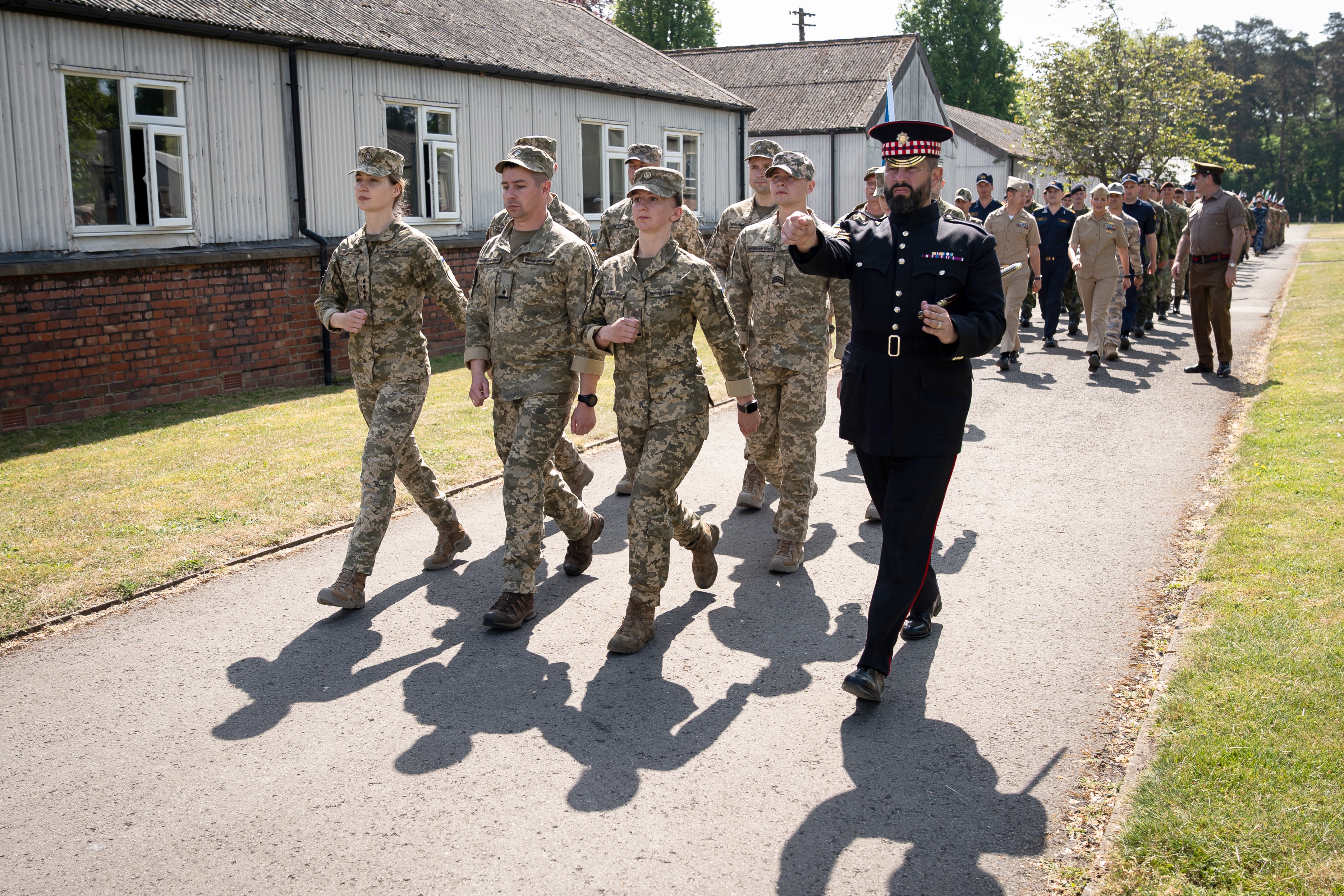 Ukrainian personnel will join around 1,000 UK service personnel in London on Monday