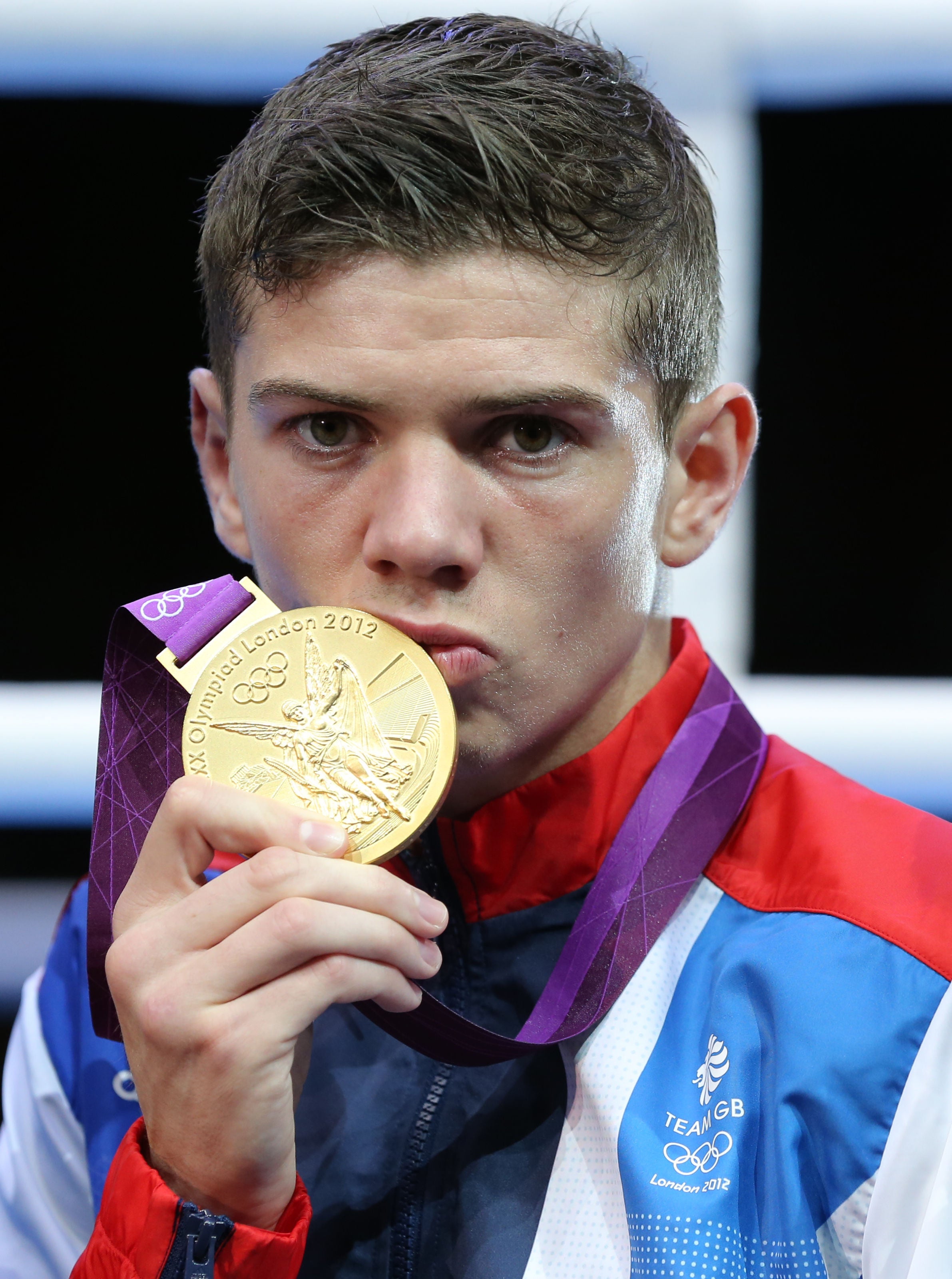 Luke Campbell celebrates his gold medal success at London 2012 (Nick Potts/PA).