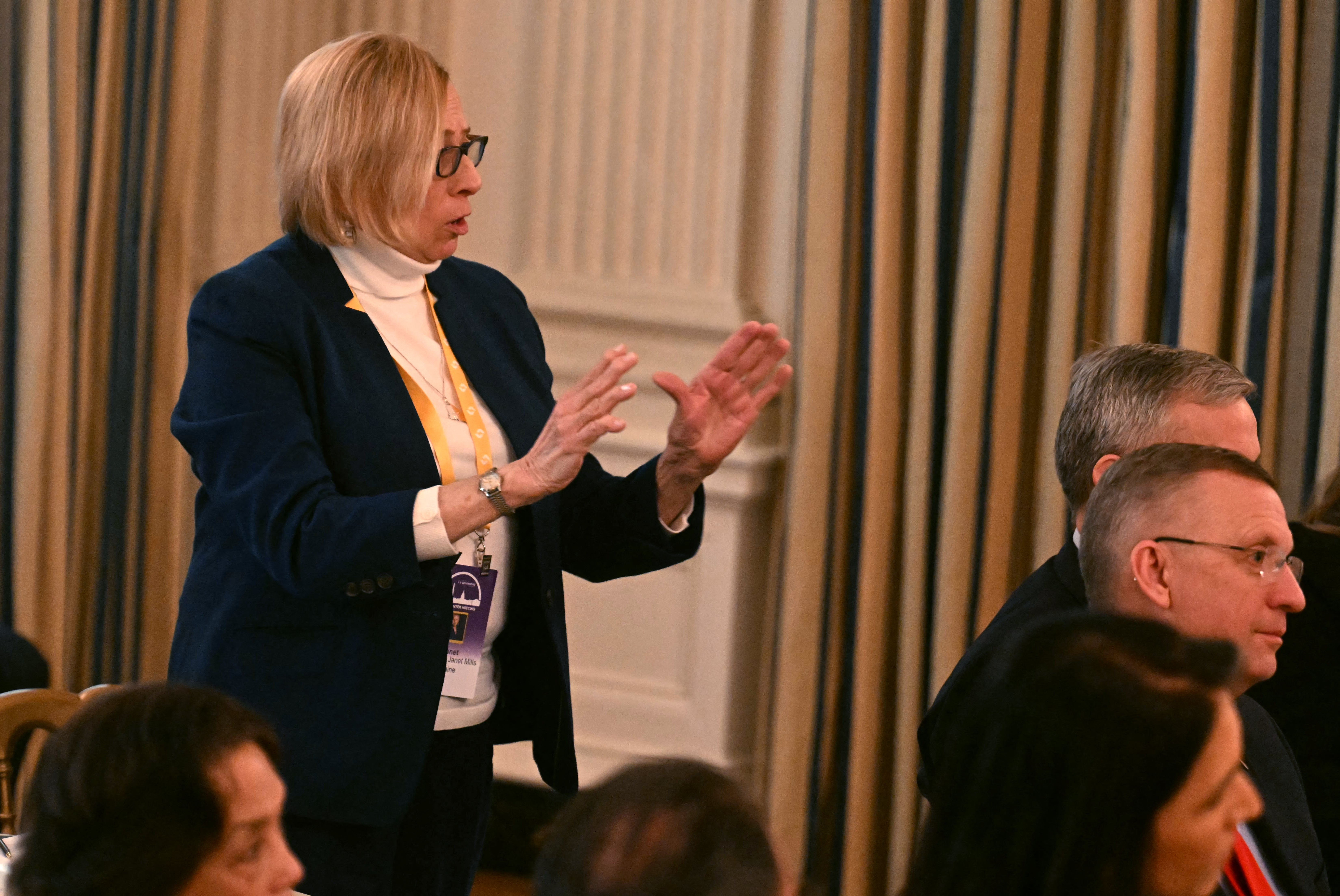 Mills told Trump ‘we’ll see you in court’ after the president threatened to withhold federal funding to the state if trans athletes in Maine are allowed to participate in women’s sports