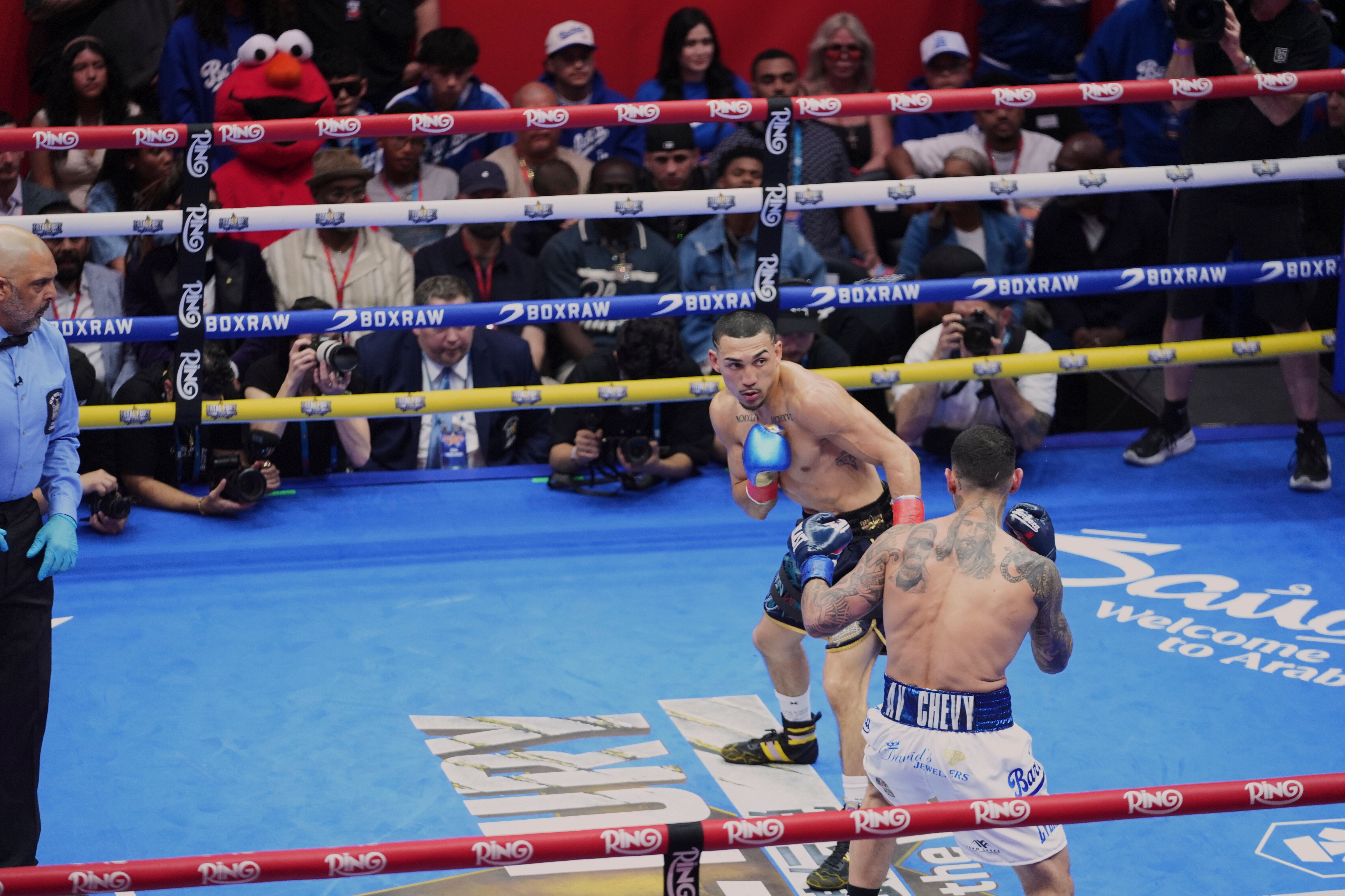 Teofimo Lopez (left) was a clear winner over Arnold Barboza Jr in May