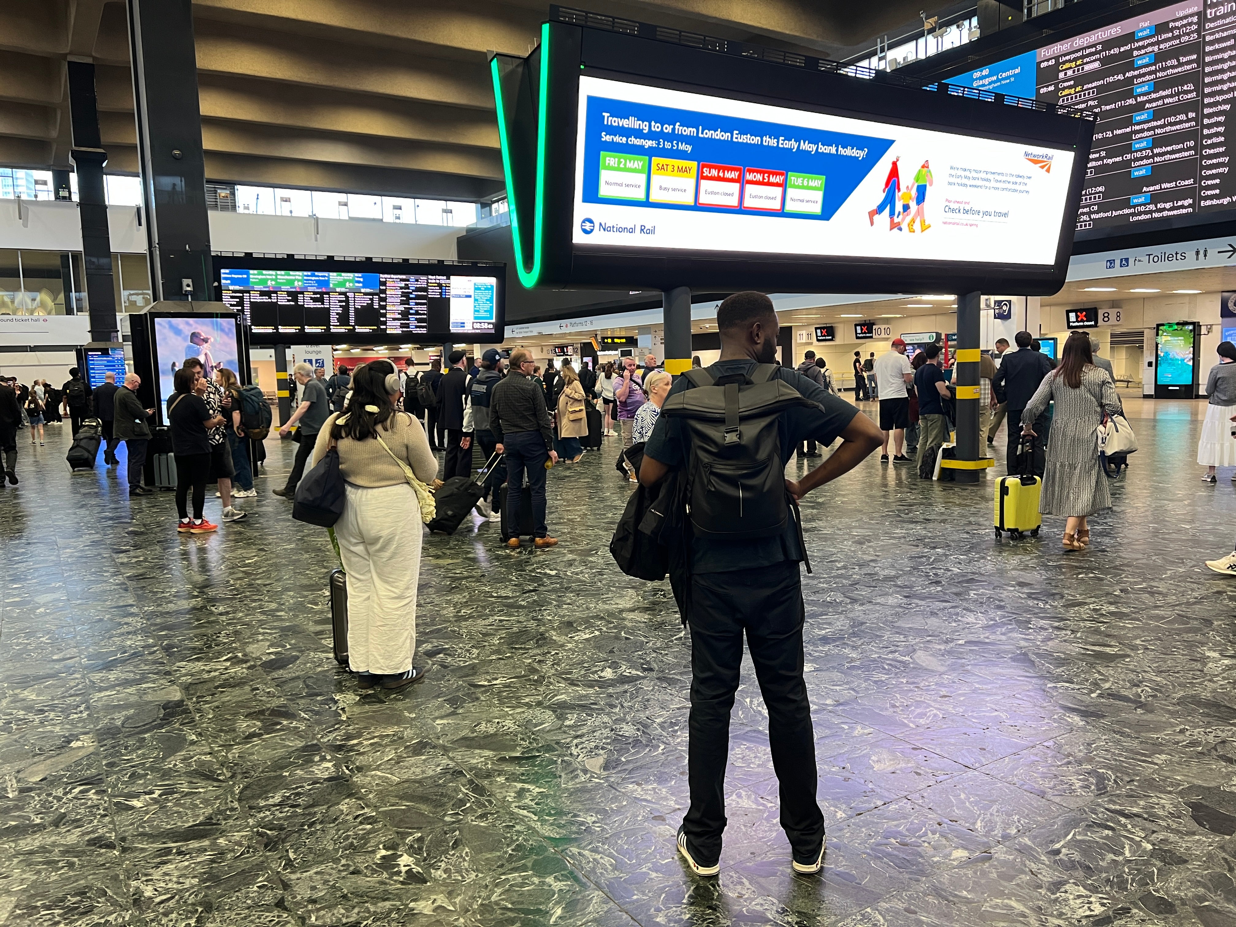 At least 19 trains have been cancelled from Euston to Birmingham New Street until 3:30pm on Friday, with a several more experiencing delays.