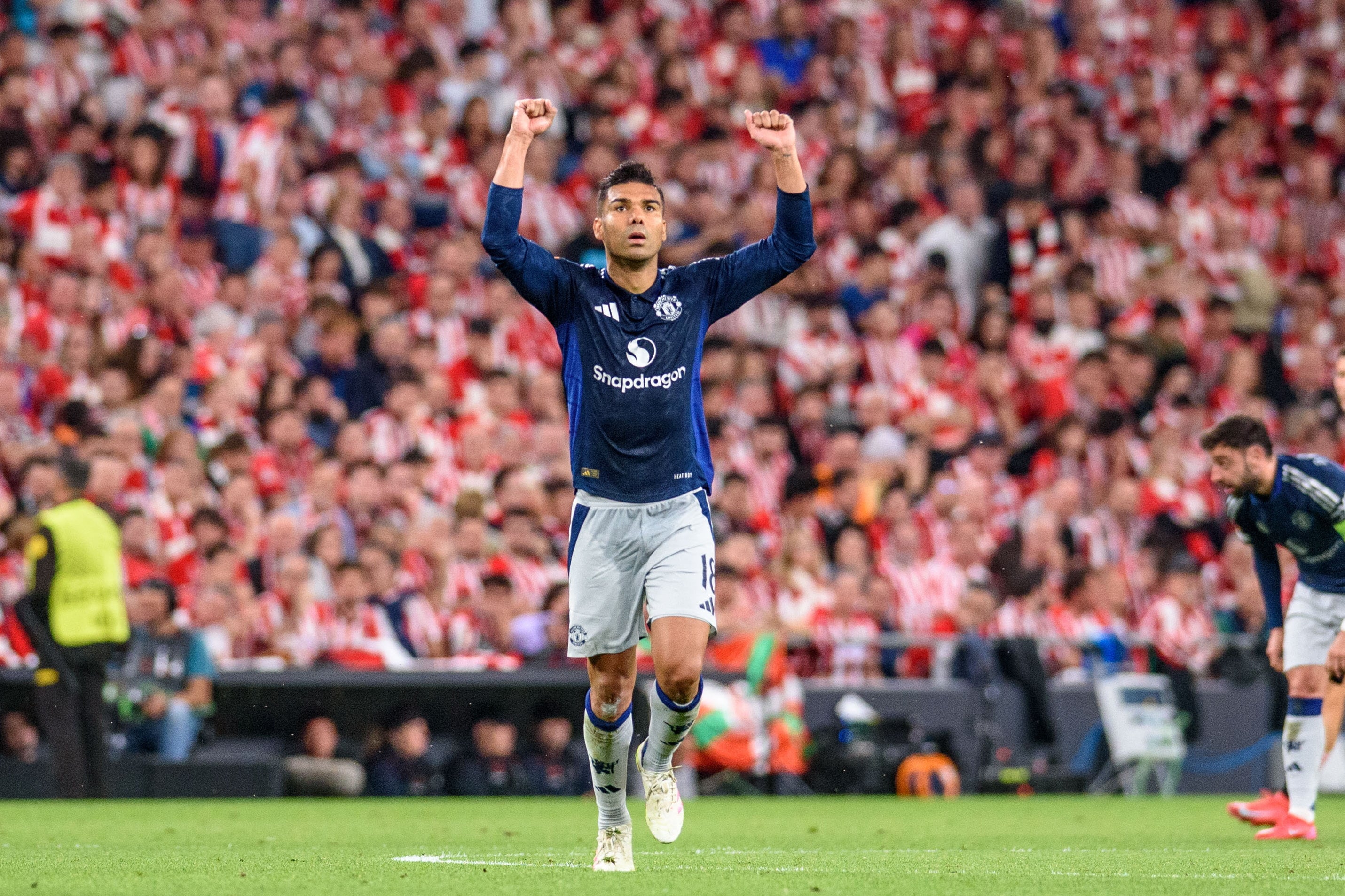 Casemiro scored United's opener against Athletic Bilbao