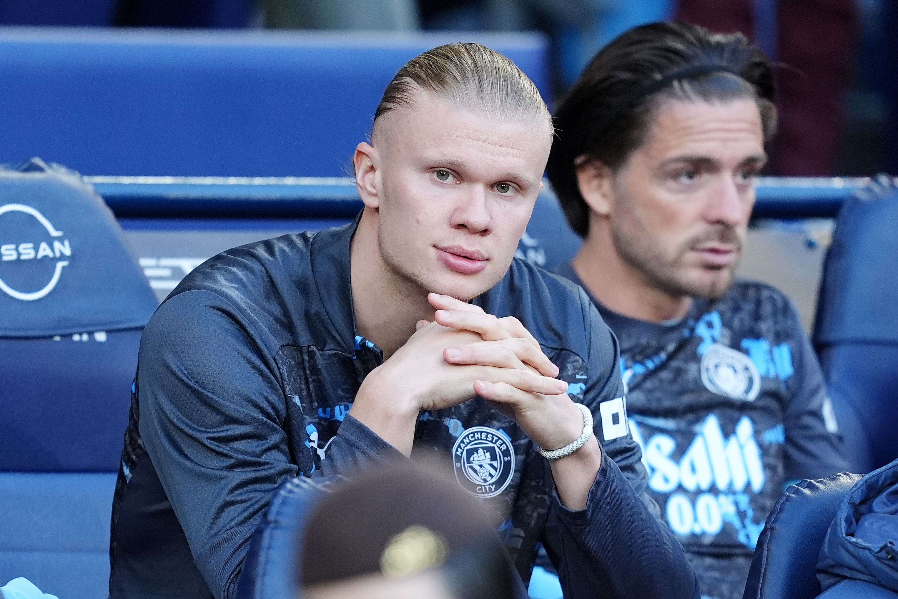 Erling Haaland stayed on the bench on Friday night (Martin Rickett/PA)