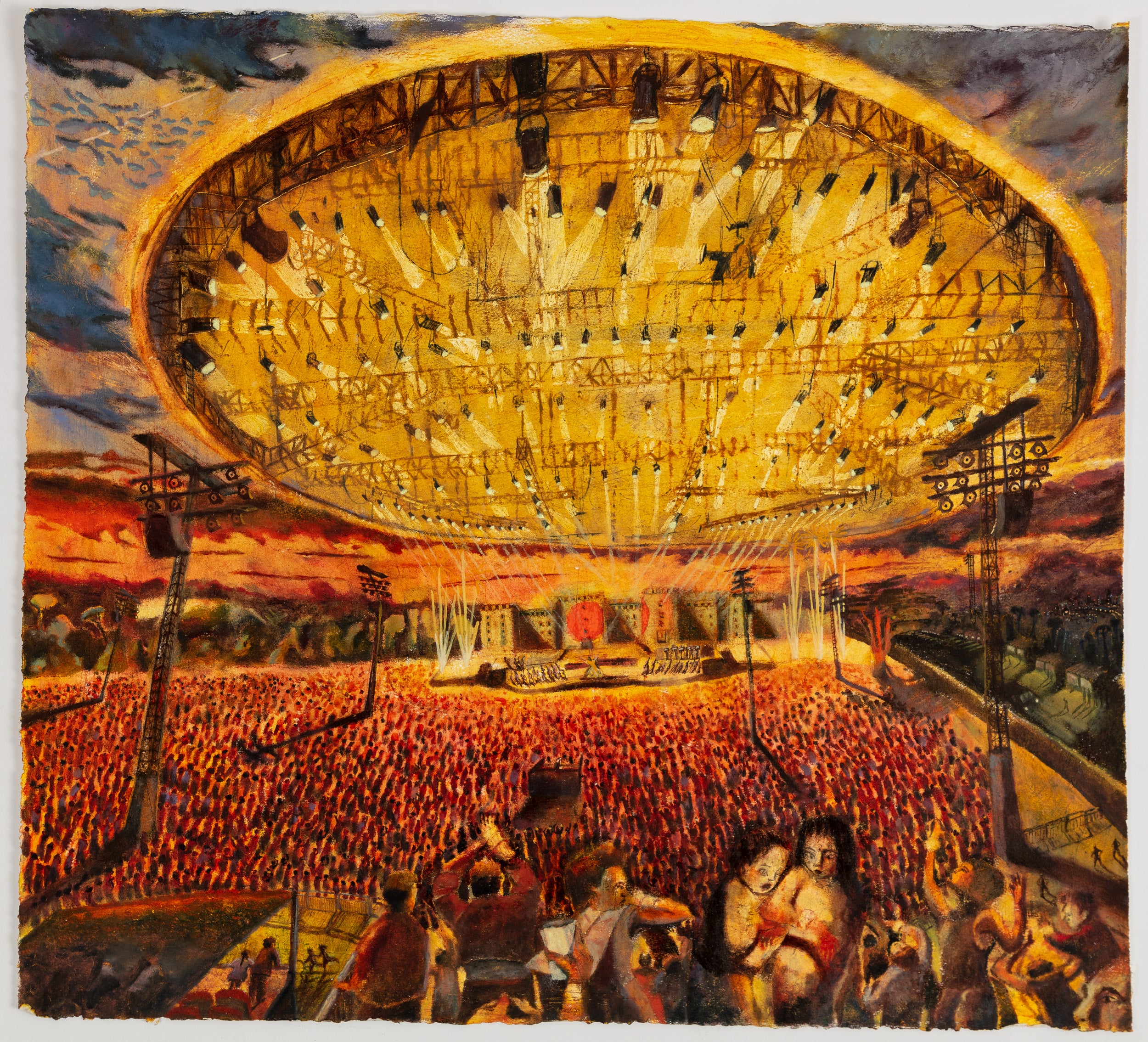 'The Coronation Concert', watercolour on paper, by Shana Lohrey