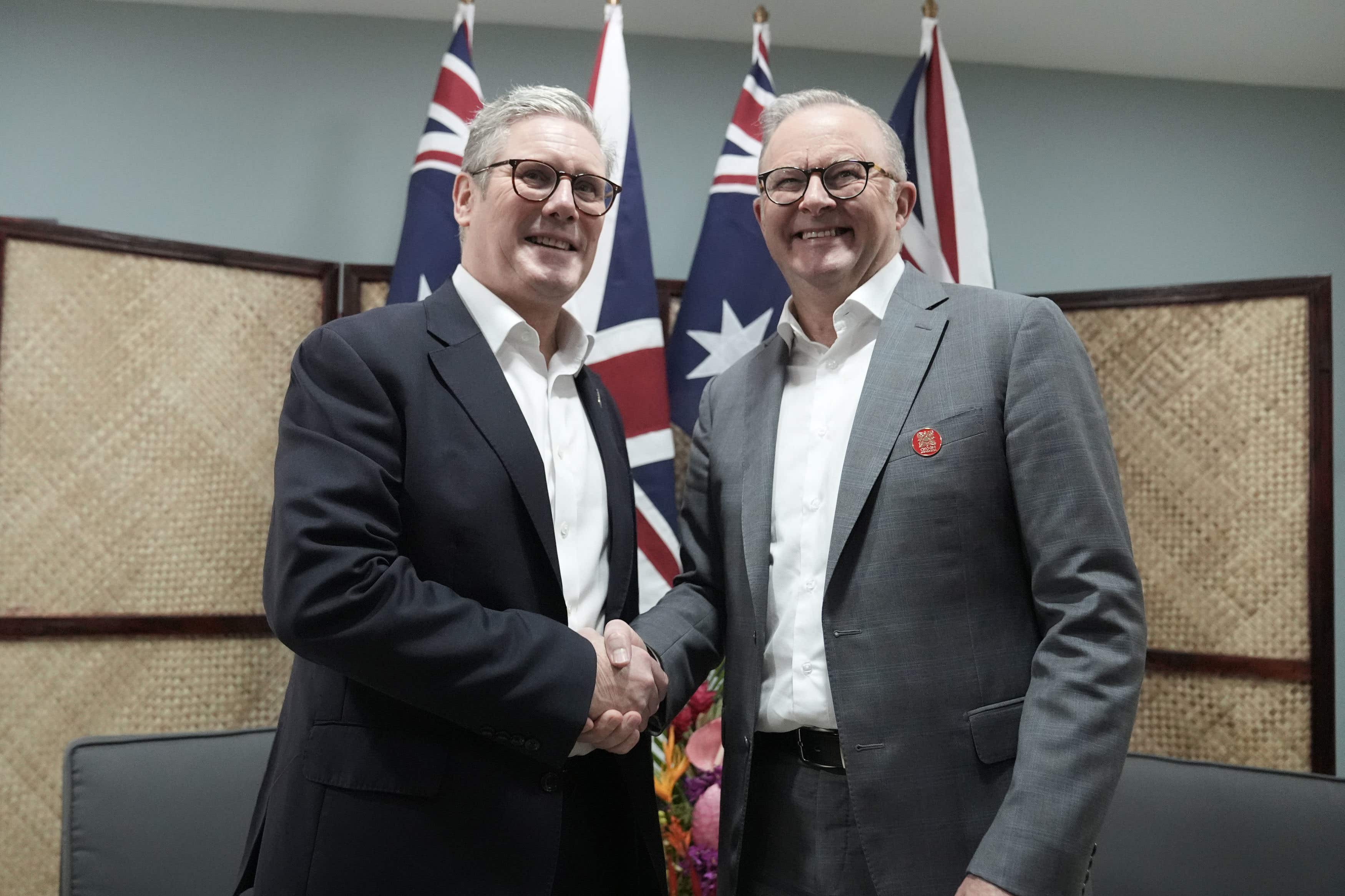 Sir Keir Starmer has congratulated Australian Prime Minister Anthony Albanese (Stefan Rousseau/PA)