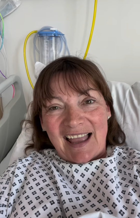 Lorraine Kelly shared a video from her hospital bed