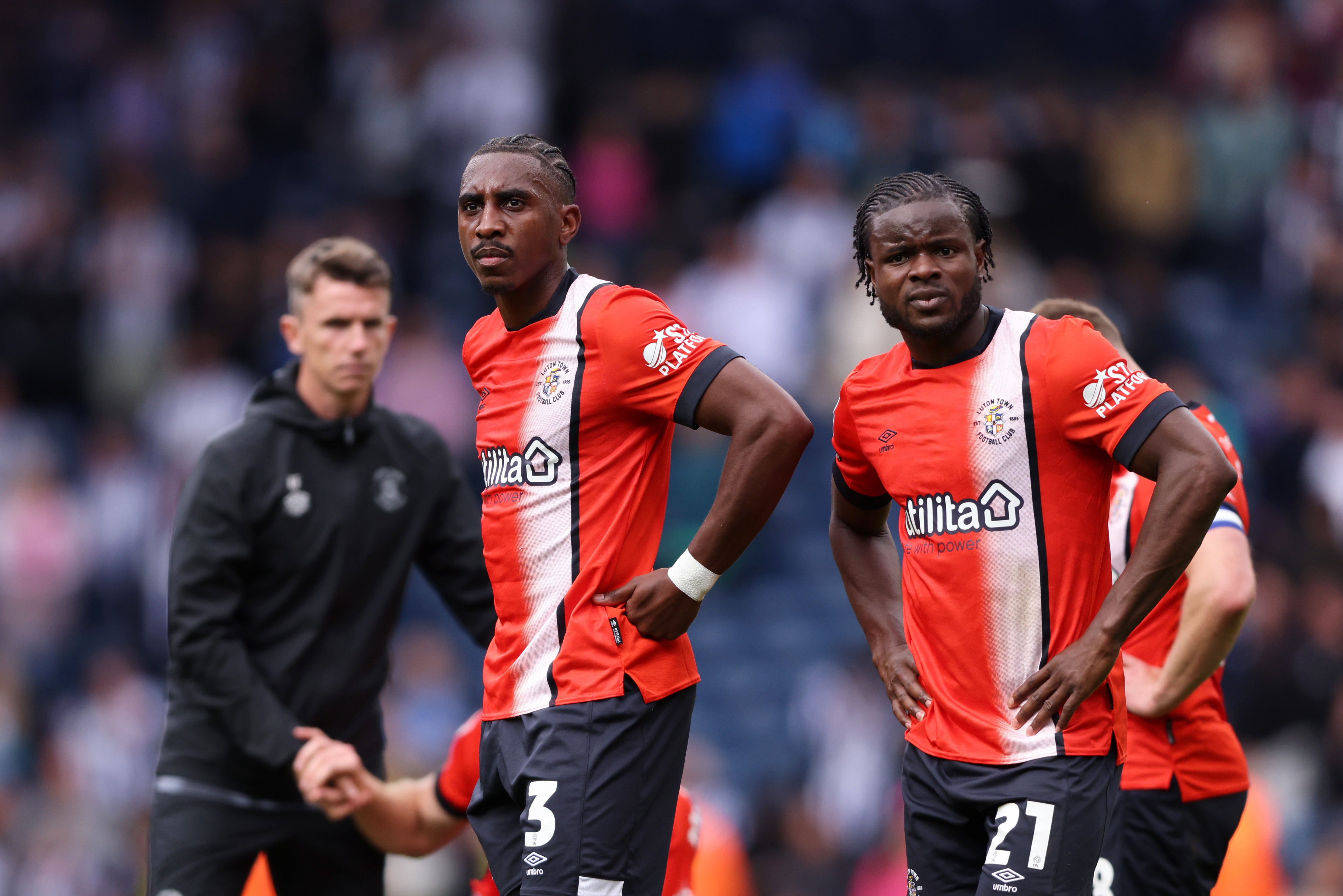 Luton suffered relegation after defeat by West Brom