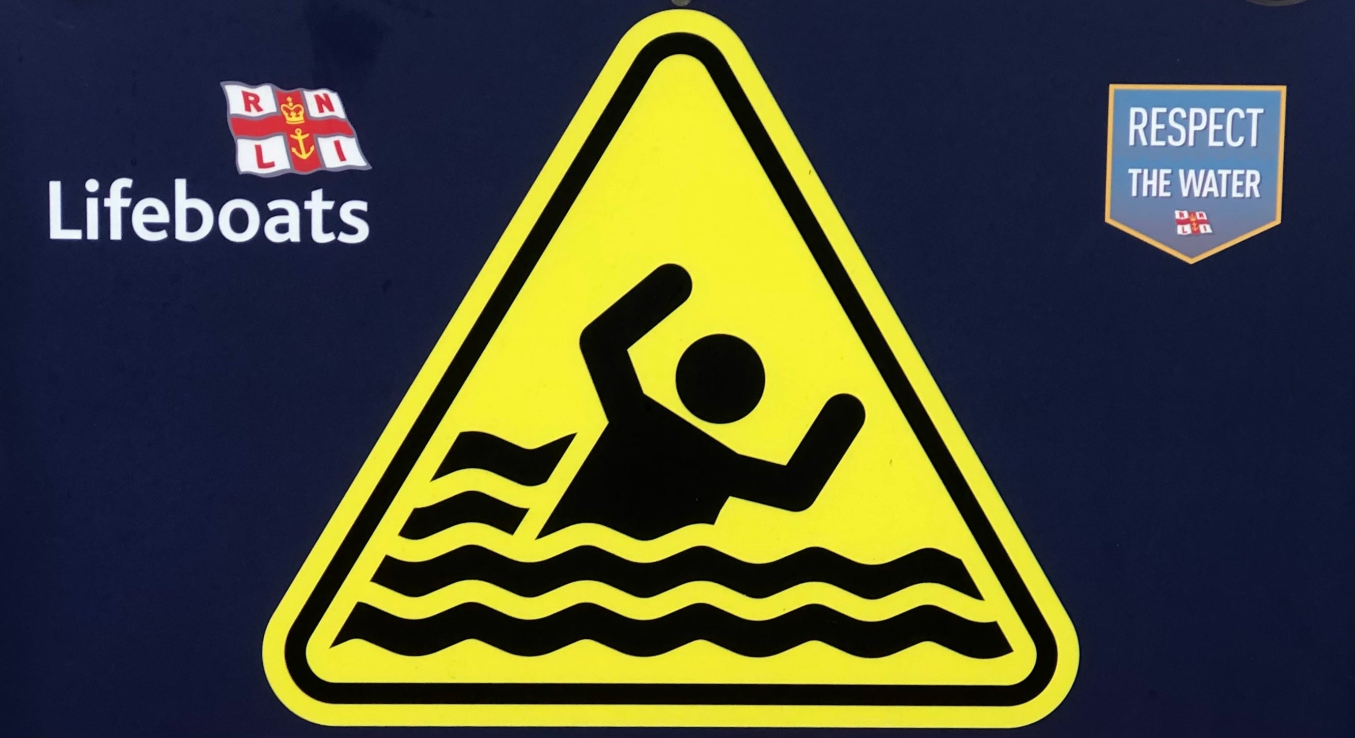 Water risk: Warning sign on the South Wales coast