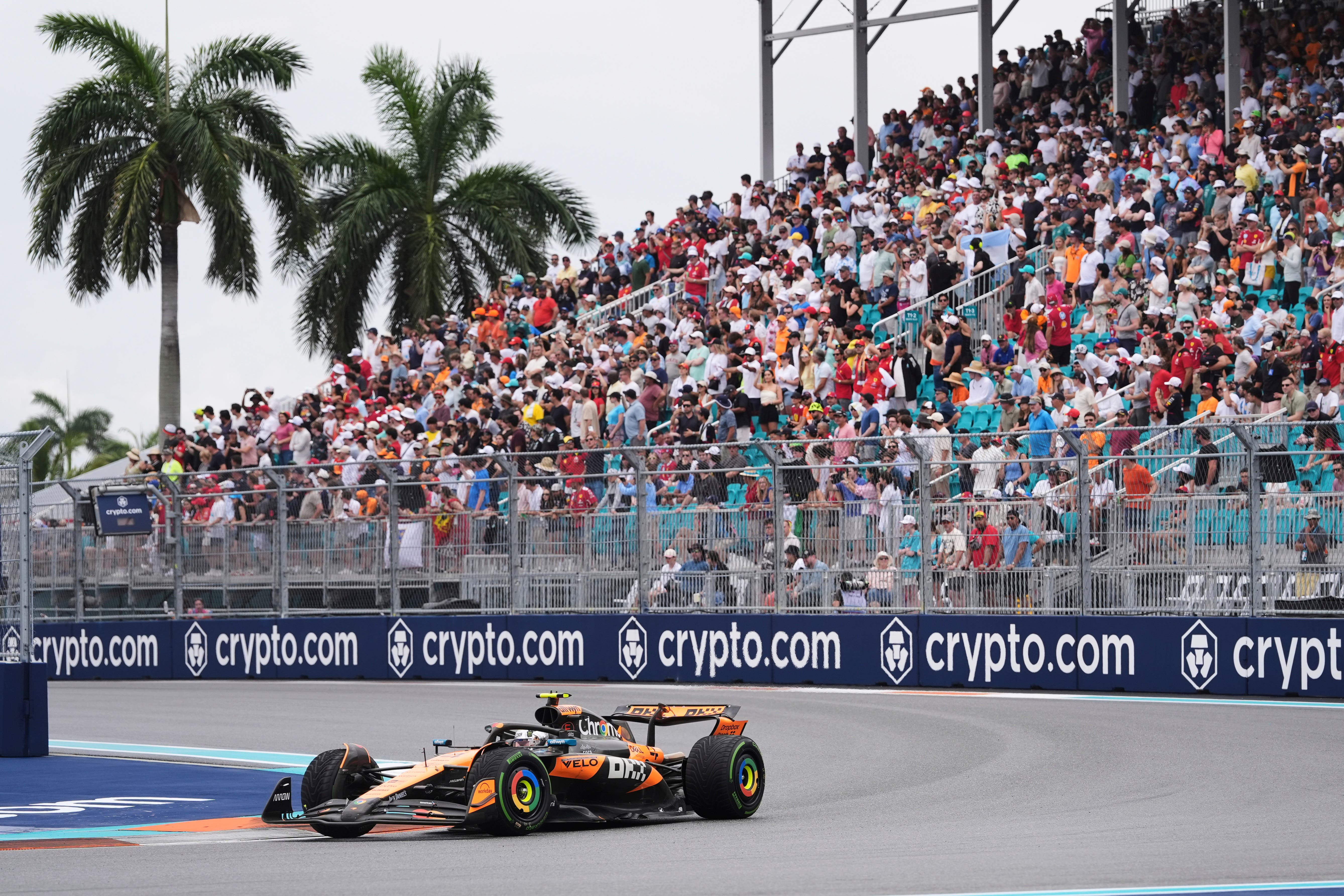 Lando Norris wins incident-packed Miami sprint with Lewis Hamilton third