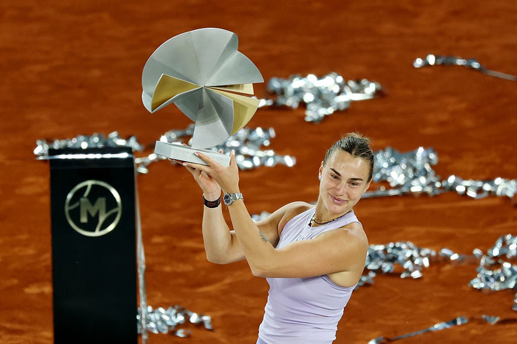 Sabalenka has now lifted the Madrid title three times