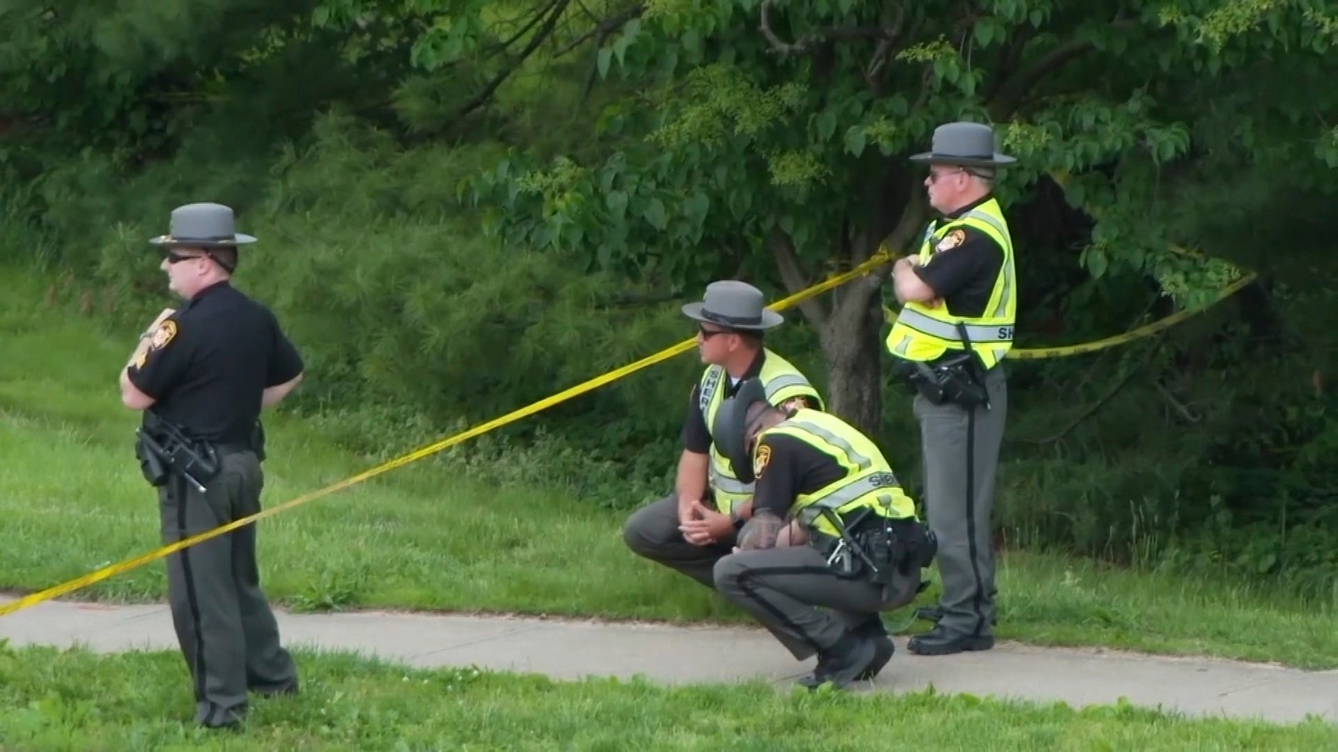 Police investigates the scene in which the Deputy County County, 2. May, killed on Friday, 2. May, 2025. Years