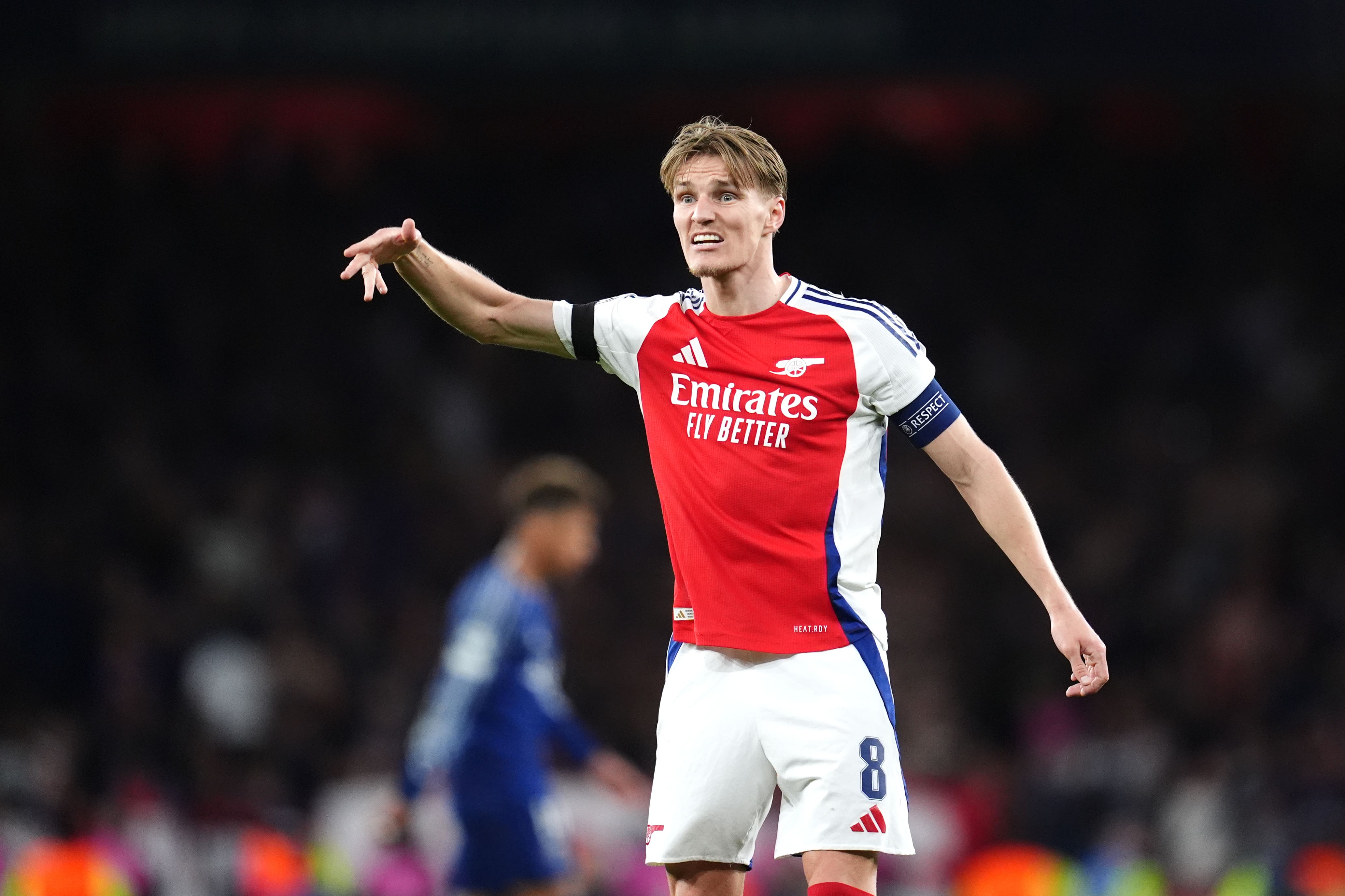 Martin Odegaard is demanding an Arsenal response at PSG (John Walton/PA)