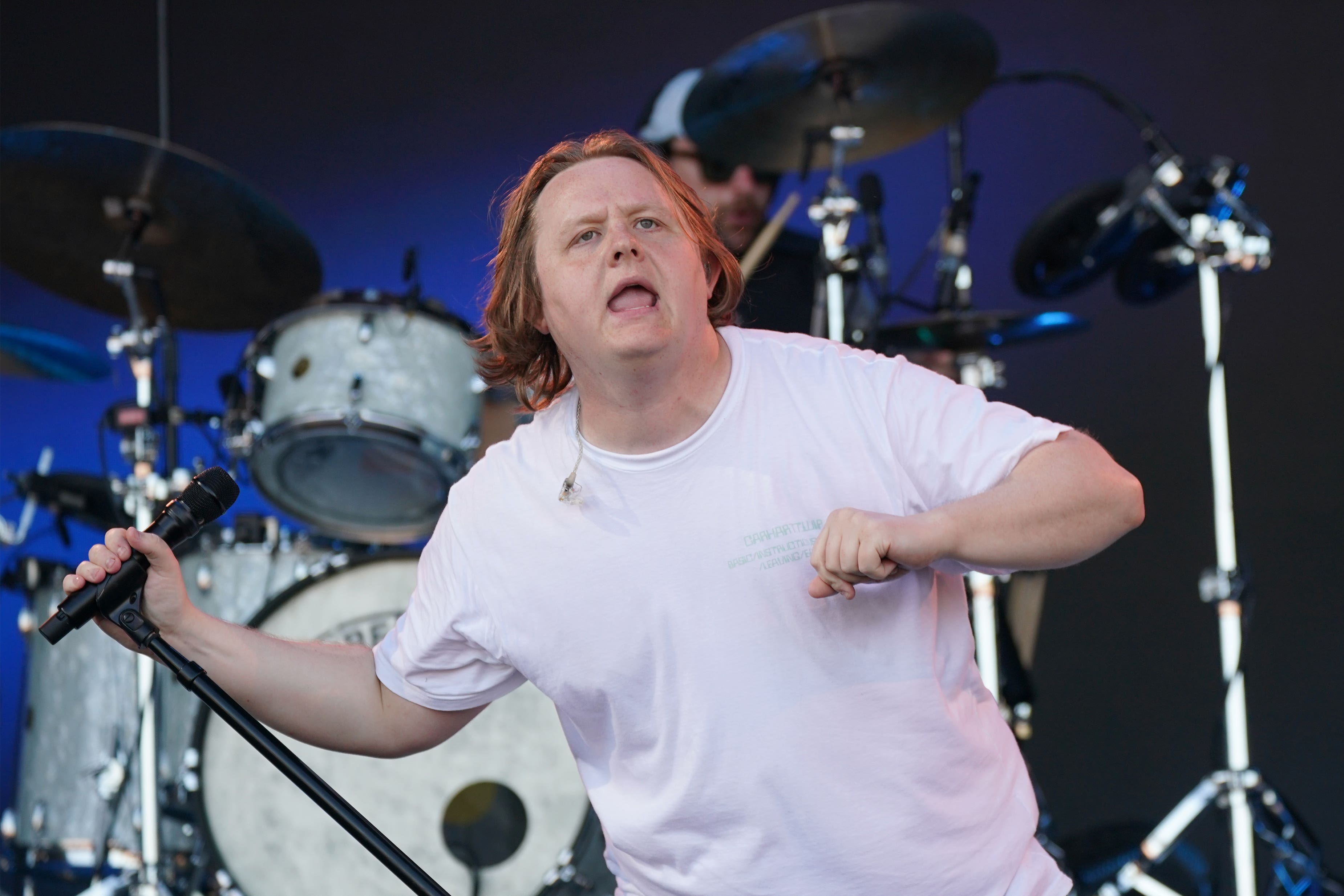 Lewis Capaldi performing on the Pyramid Stage, at the Glastonbury Festival in 2023 (Yui Mok/PA Wire).