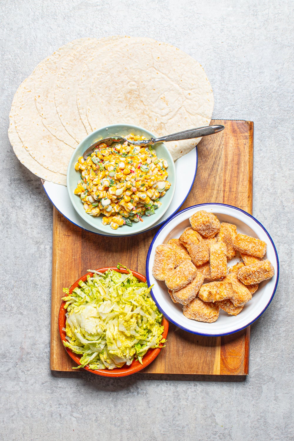 These tofu tacos bring the crunch without the cost – try adding watermelon radish or cucumber for an extra pop of spring colour