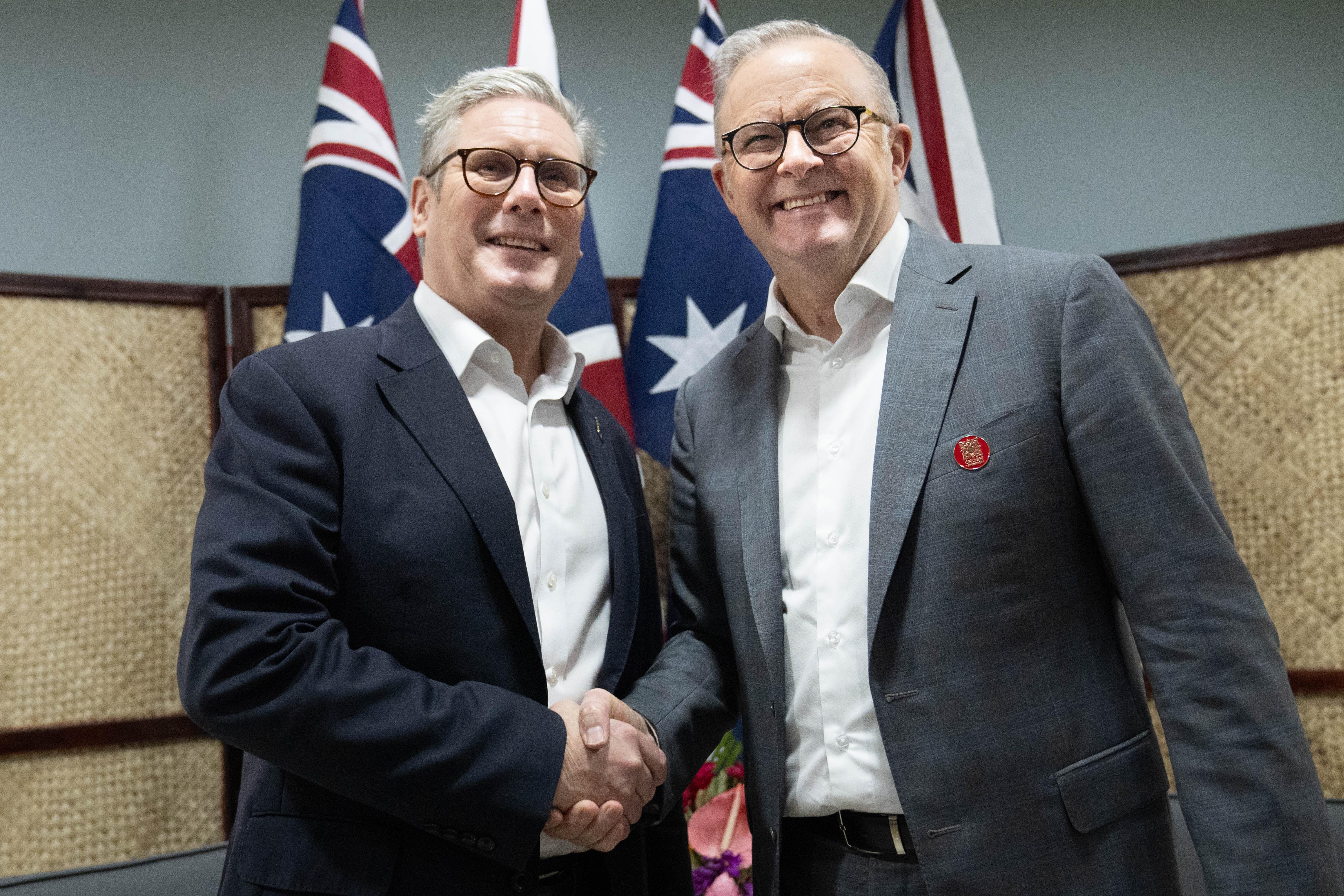 Sir Keir Starmer during a bilateral meeting with Australian Prime Minister Anthony Albanese during the Commonwealth Heads of Government Meeting in Samoa in 2024 (PA)