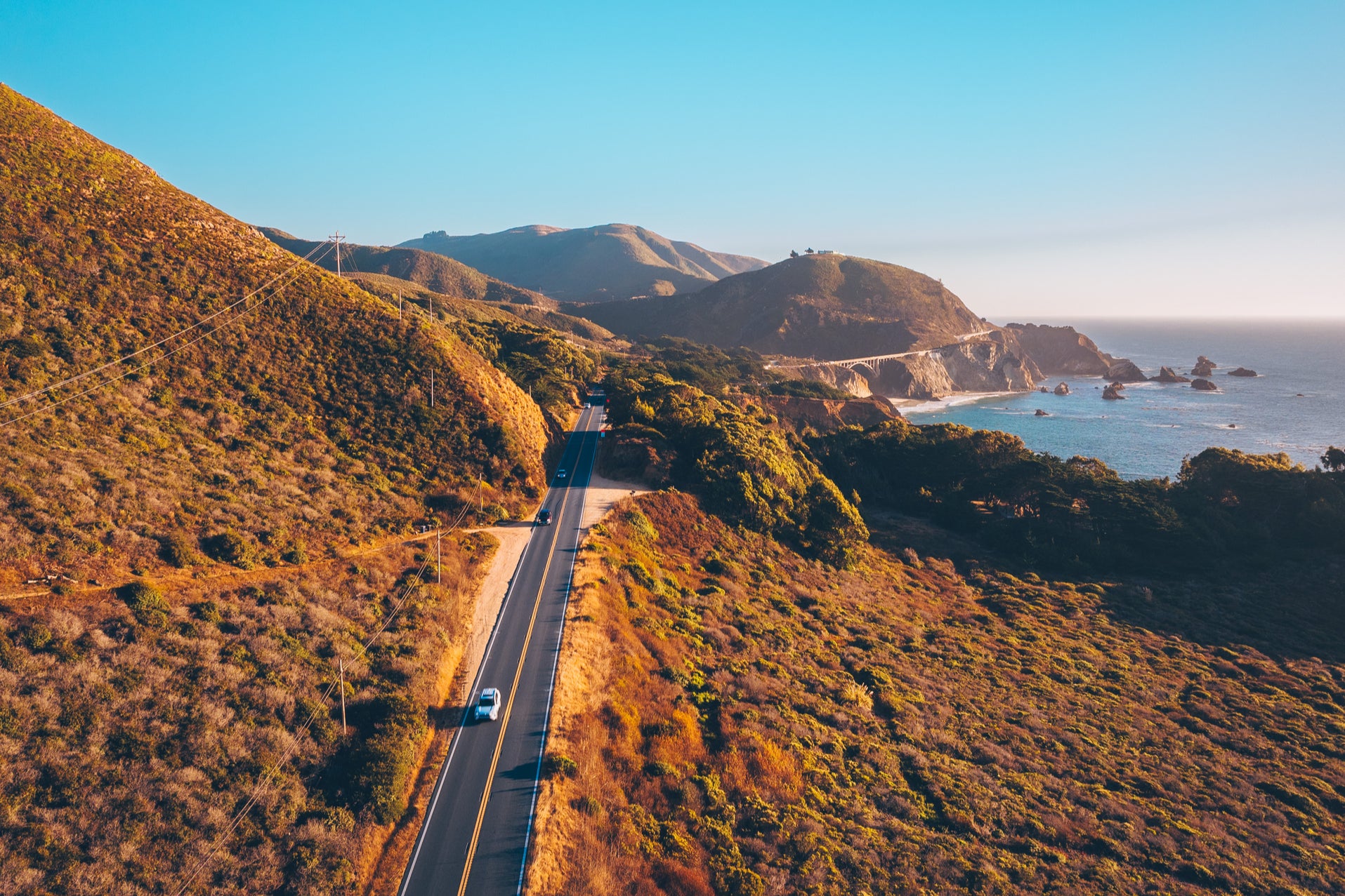 Big Sur coastline: a one-way drop-off in a different state is likely to add hundreds of dollars to renting a vehicle