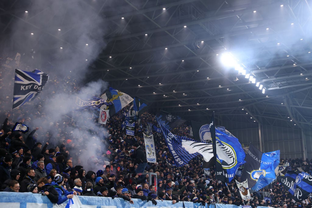 Clashes broke out between Atalanta and Inter fans