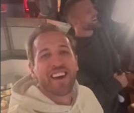 Harry Kane sings ‘We are the Champions’ in bar after winning first trophy