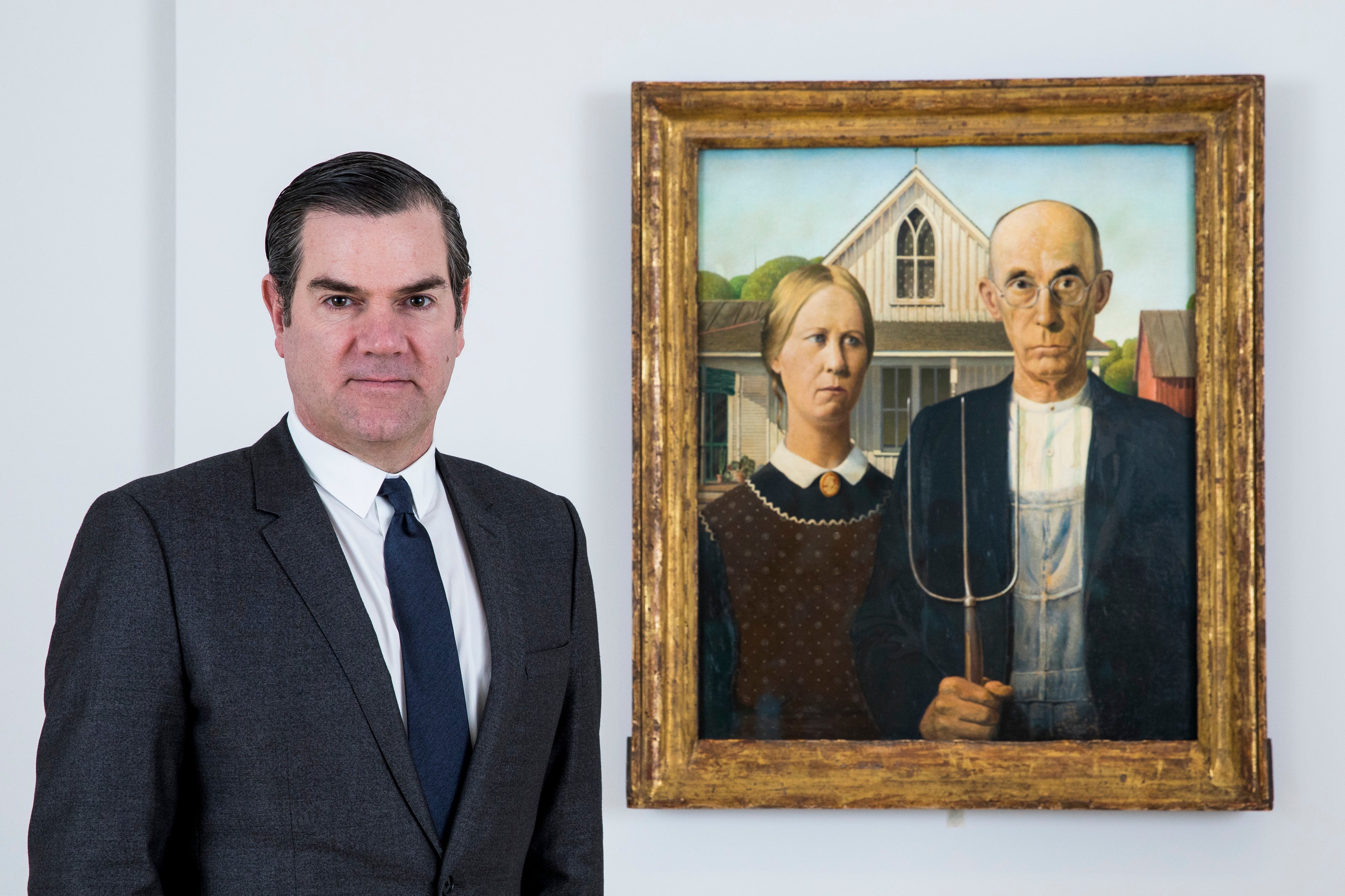 The president of the Art Institute of Chicago, James Rondeau (left), has taken voluntary leave following reports of an incident during which he stripped off his clothes while on an international flight