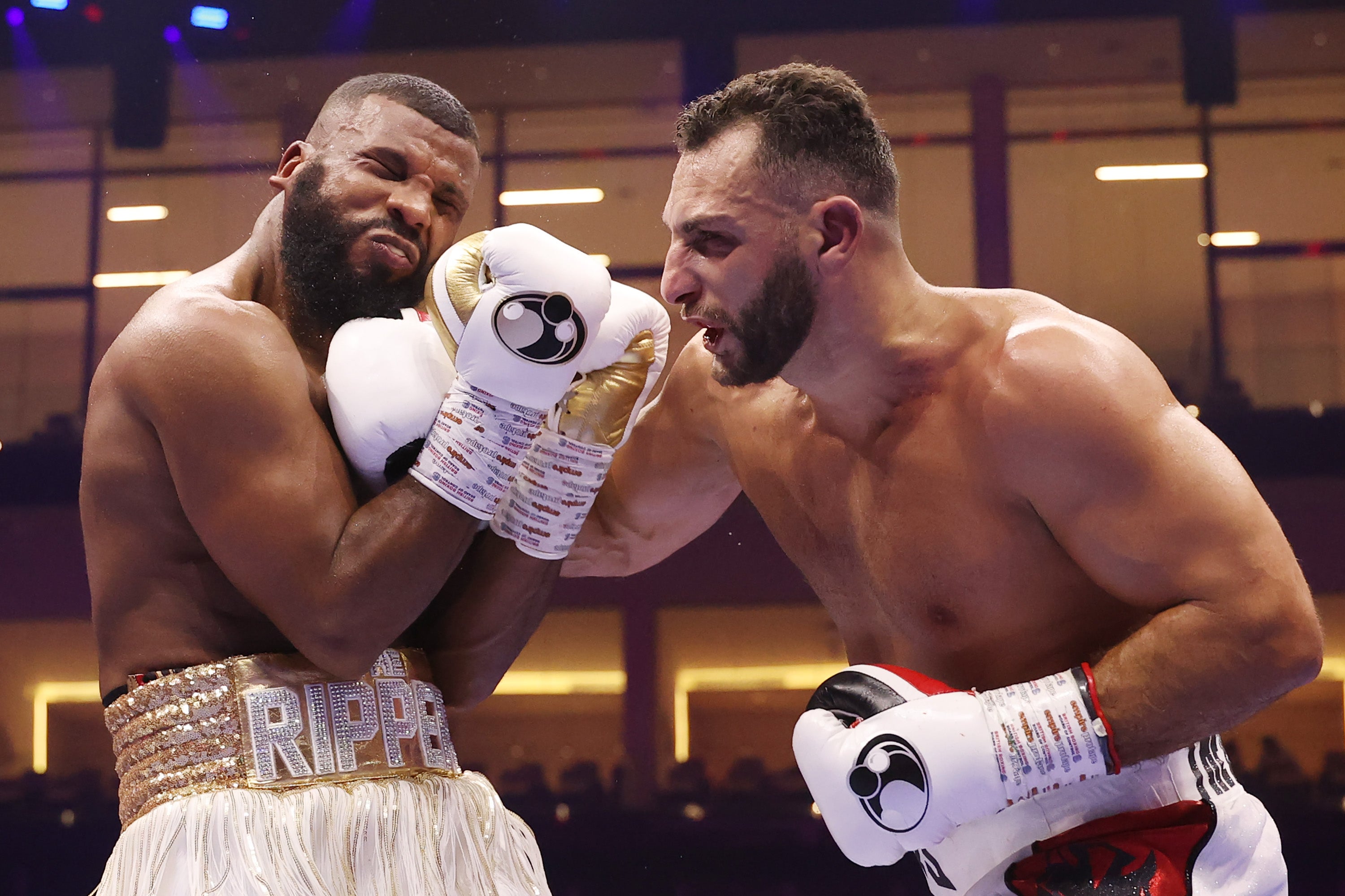 Badou Jack (left) during his majority-decision win over Noel Mikaelian
