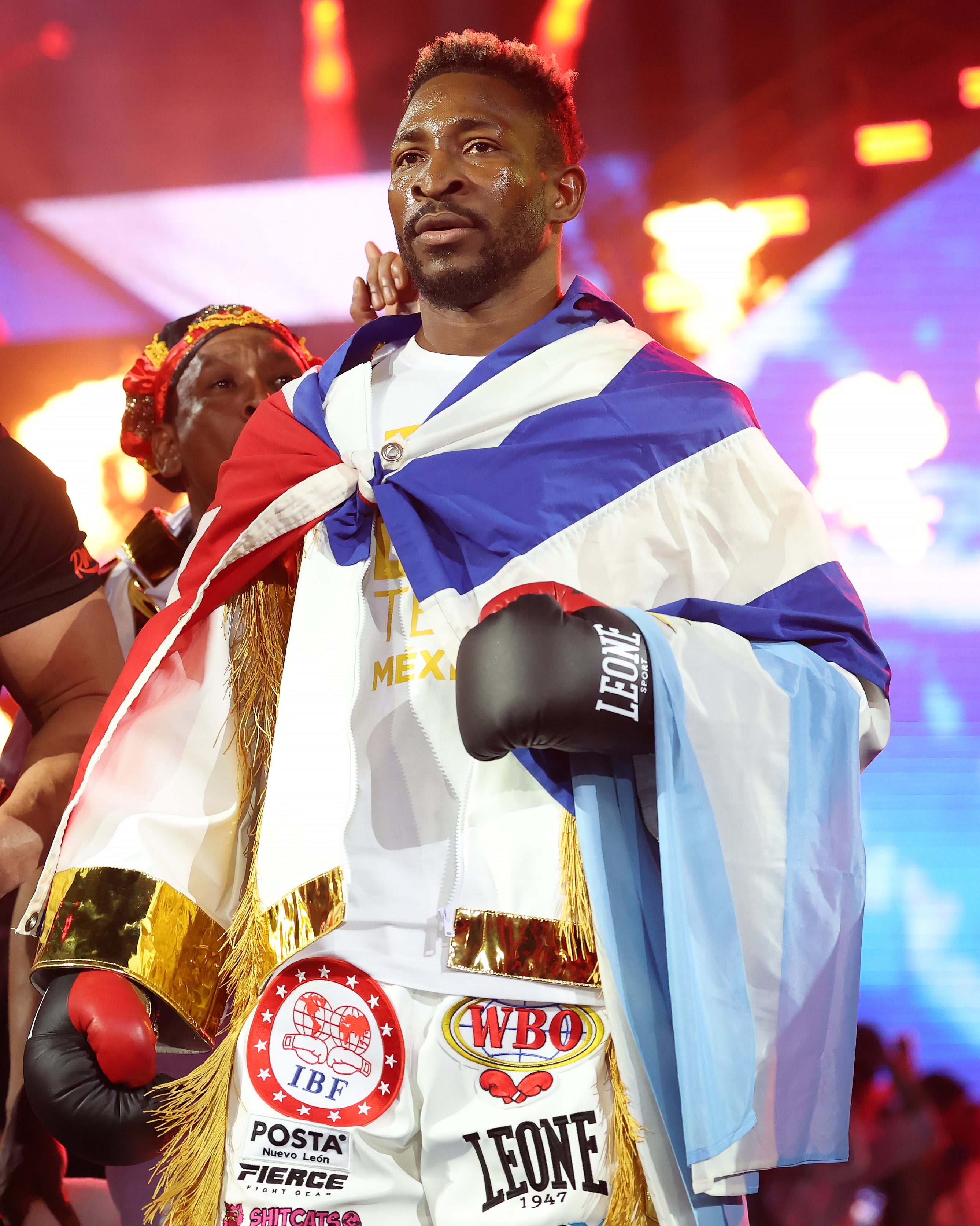 William Scull on his way to the ring in Riyadh